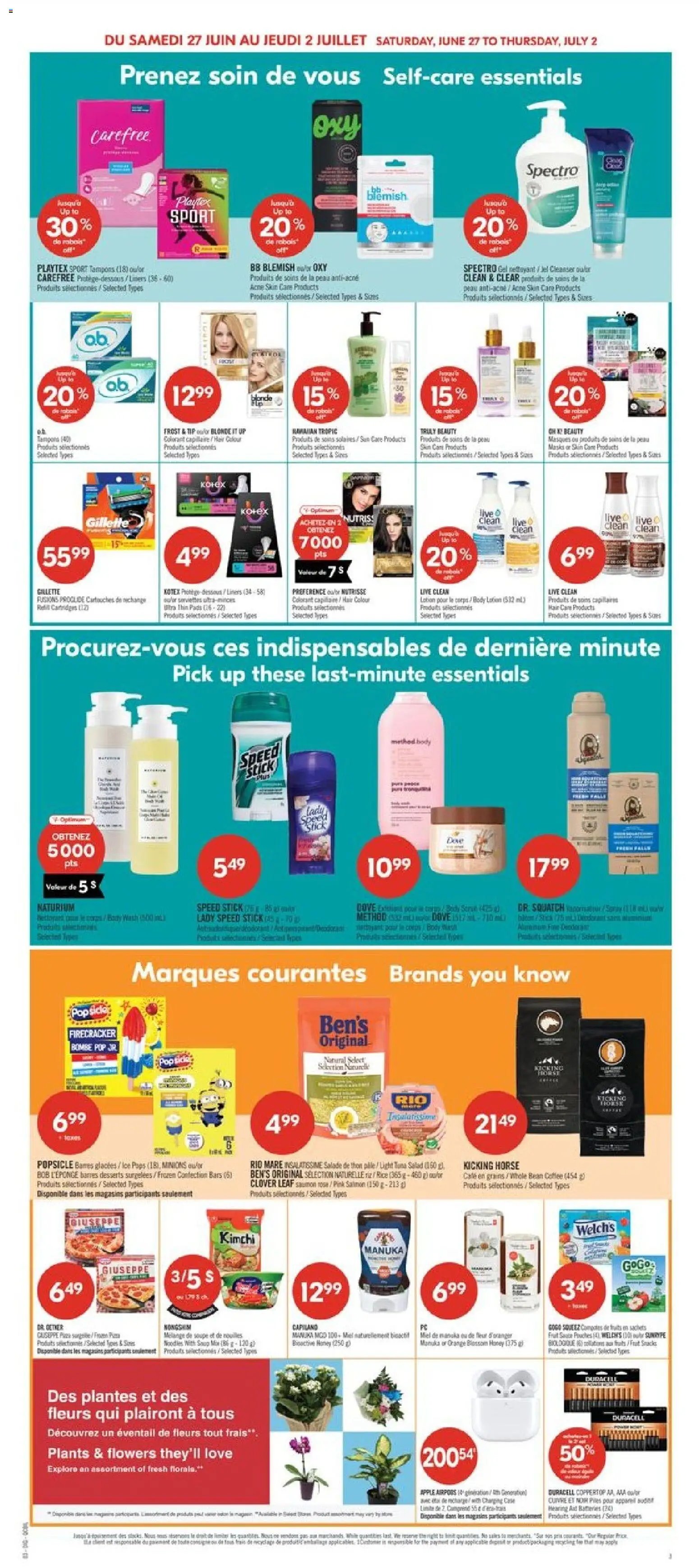 Pharmaprix weekly flyer / circulaire