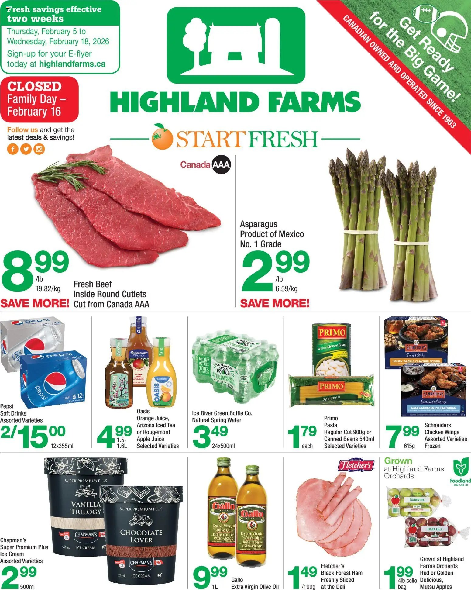 Highland Farms weekly flyer / circulaire (2026-02-05 - 2026-02-18) | 1