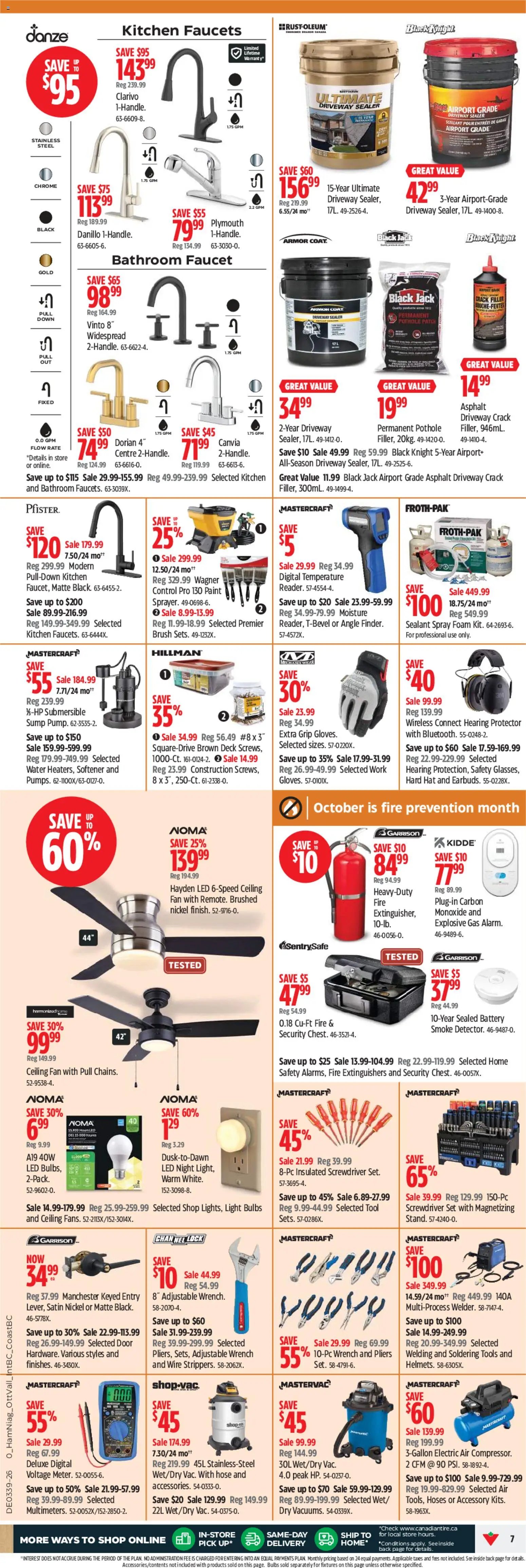 Canadian Tire flyer - Fall super sale