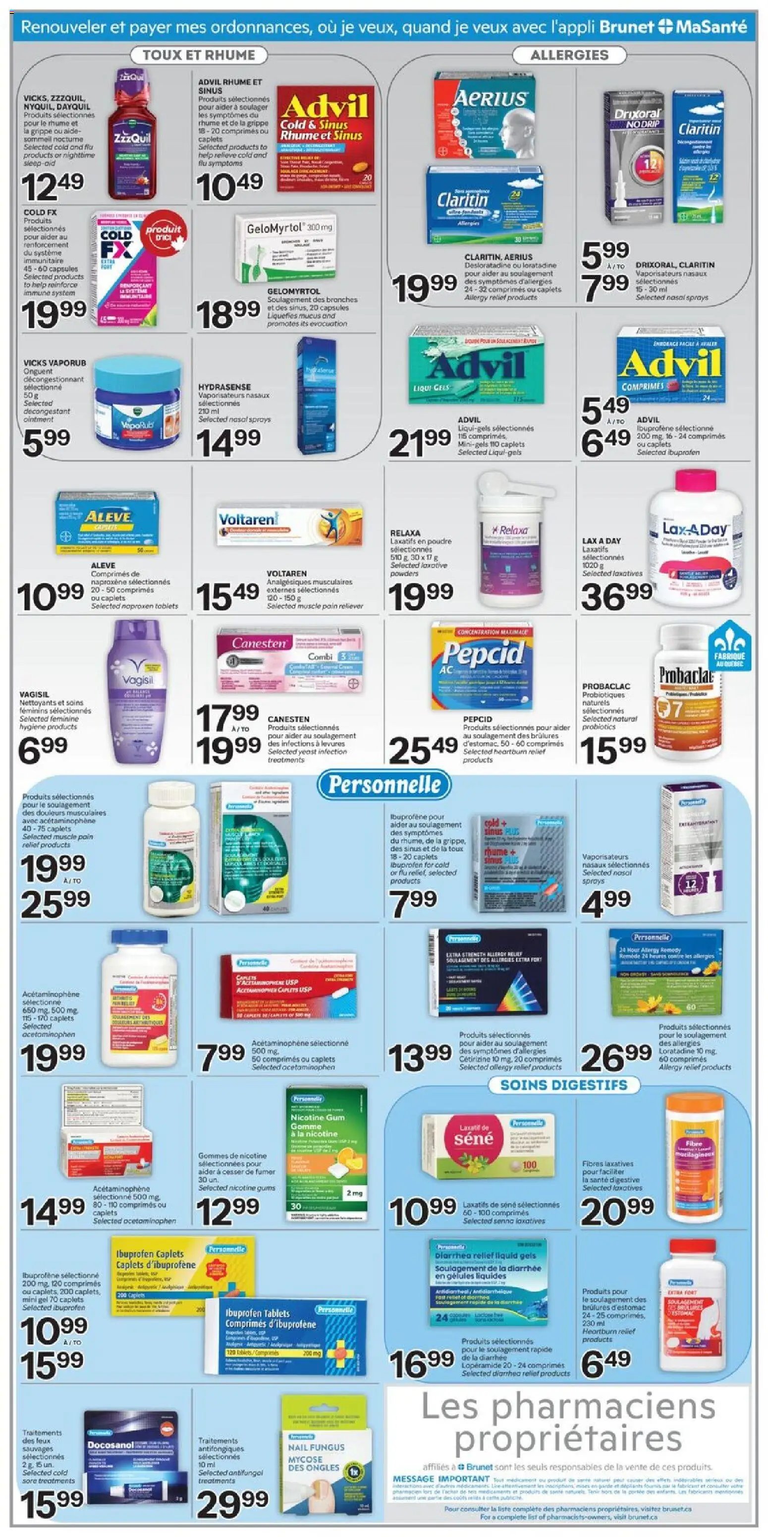 Brunet weekly flyer / circulaire
