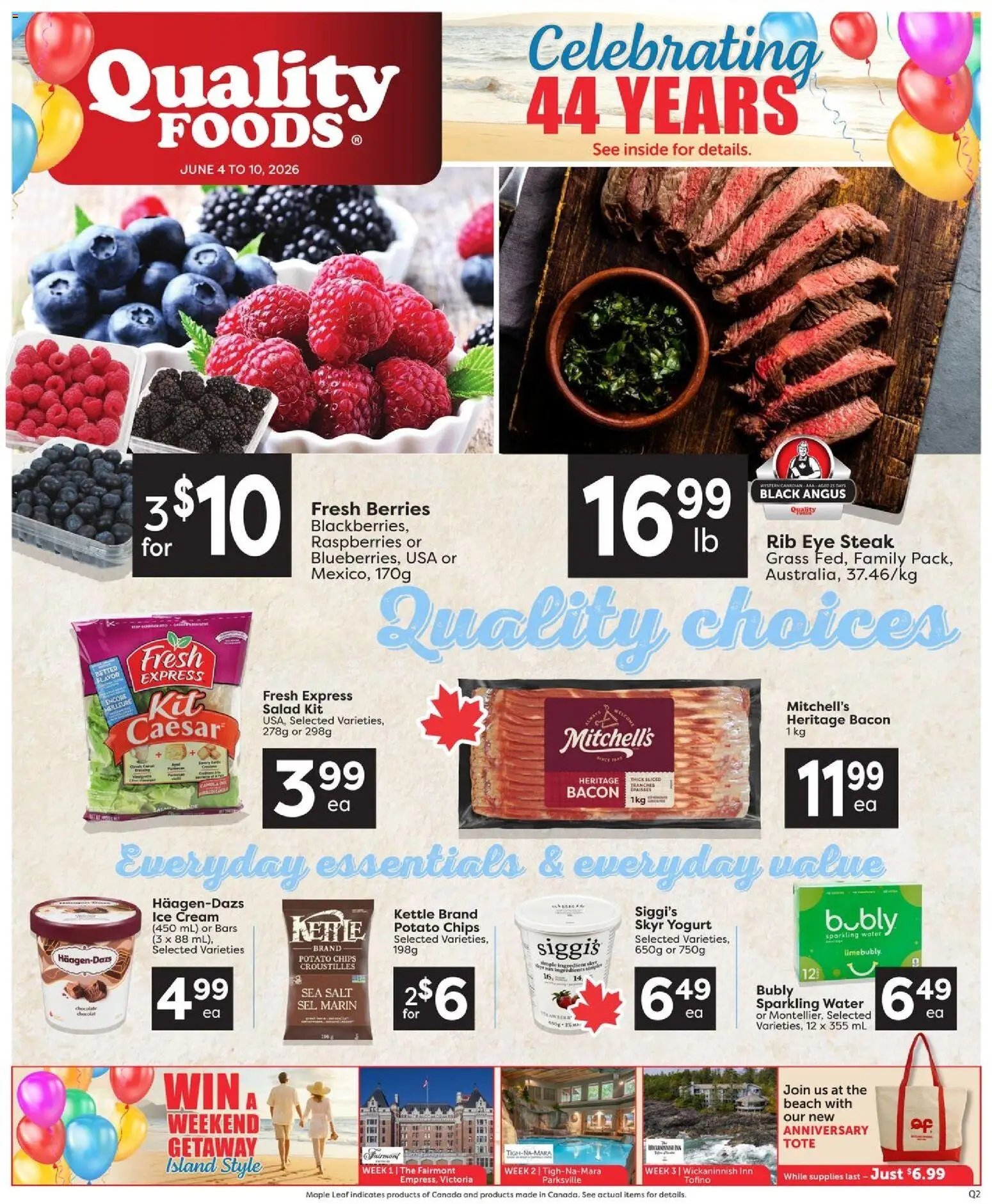 Quality Foods weekly flyer / circulaire