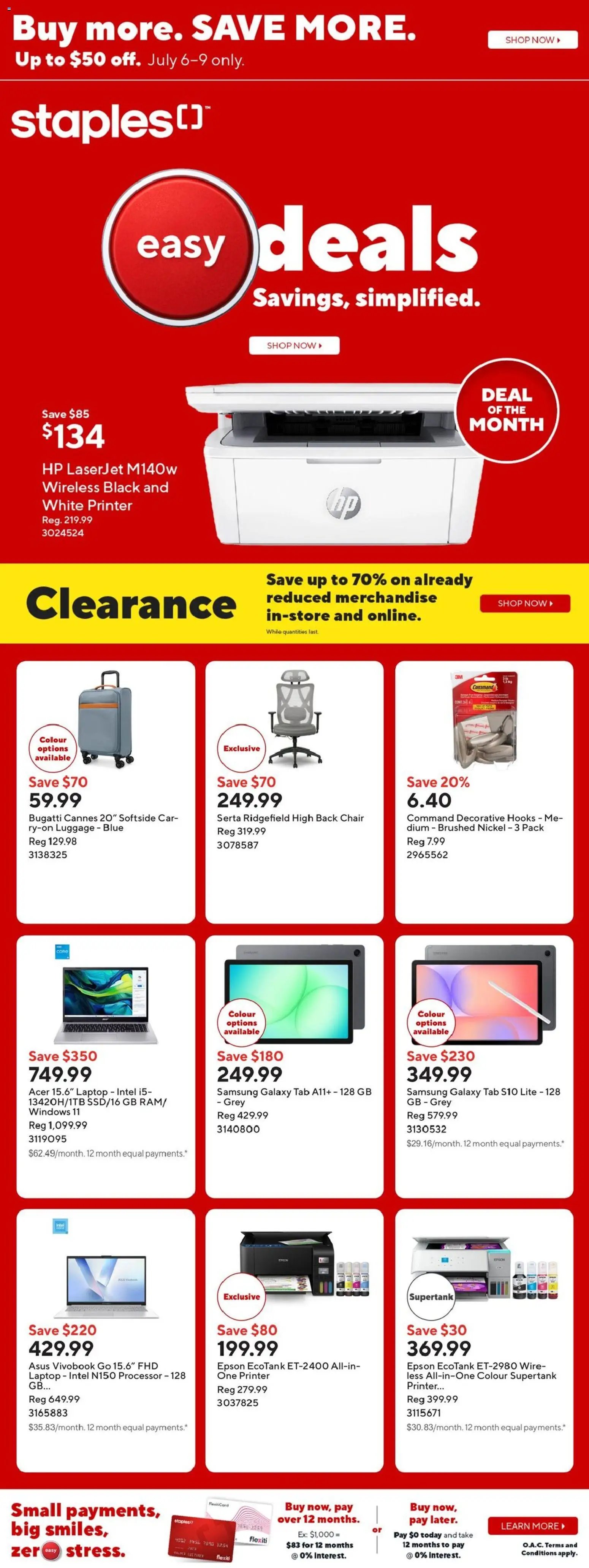 Staples weekly flyer / circulaire
