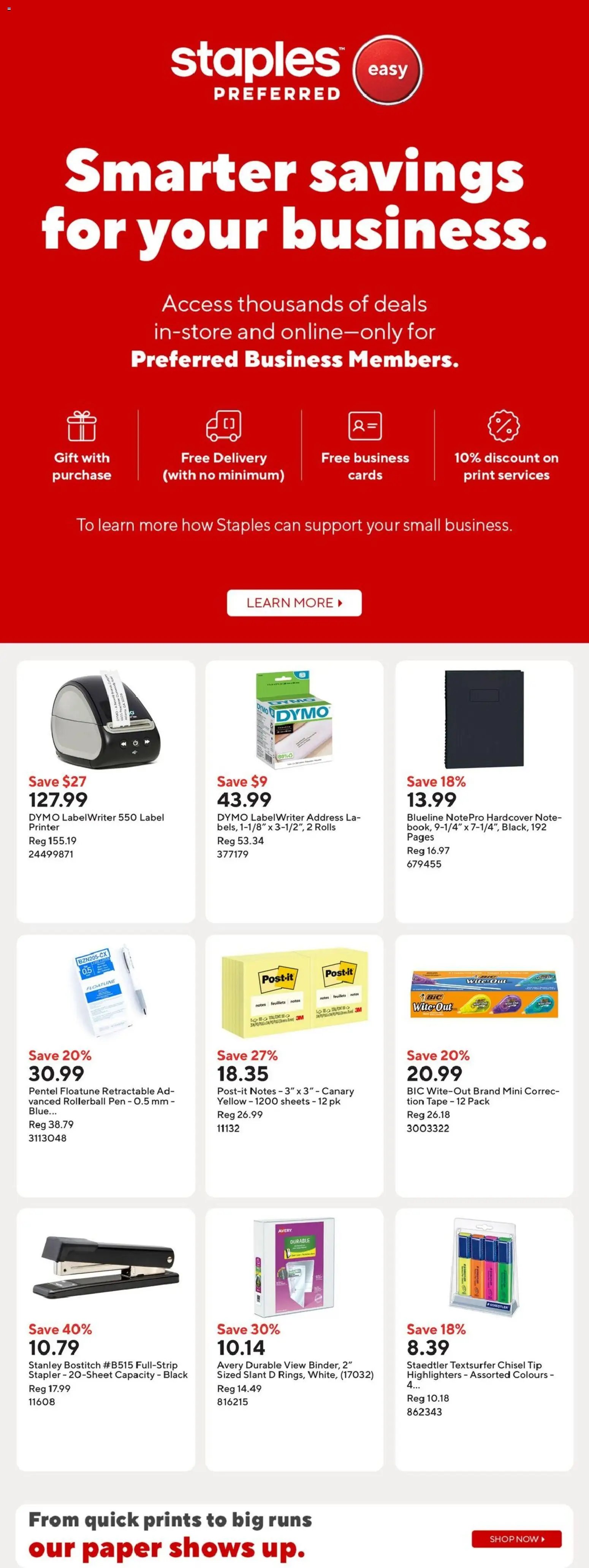 Staples weekly flyer / circulaire