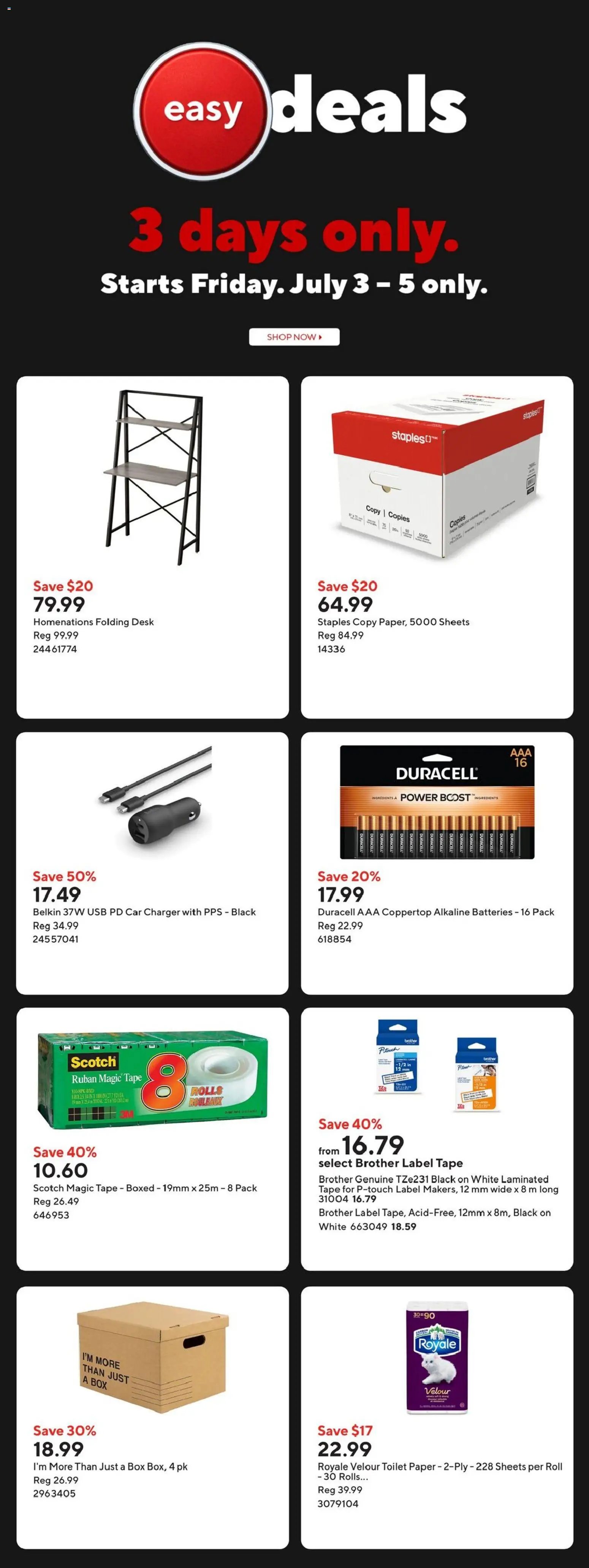 Staples weekly flyer / circulaire