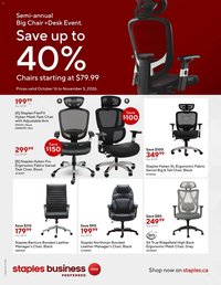 Staples flyer - Semi-annual big chair