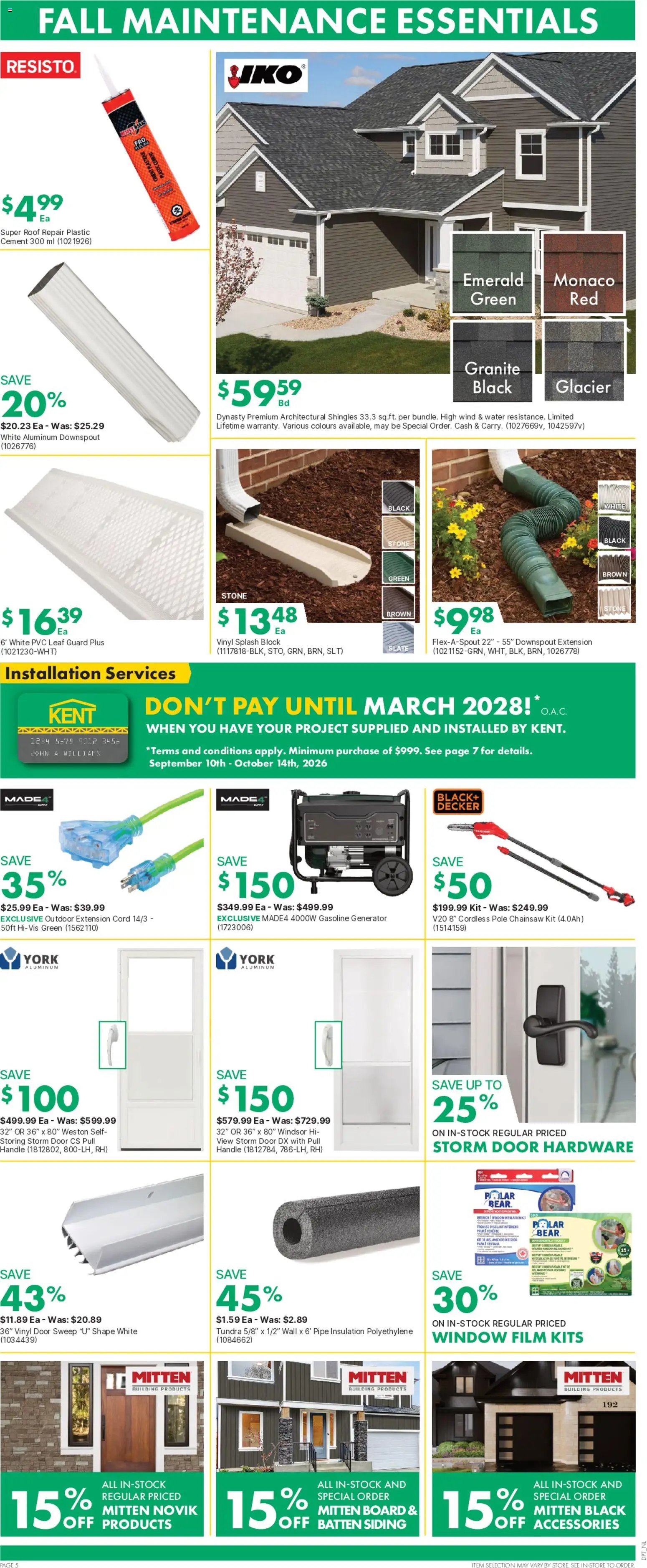 Kent weekly flyer / circulaire