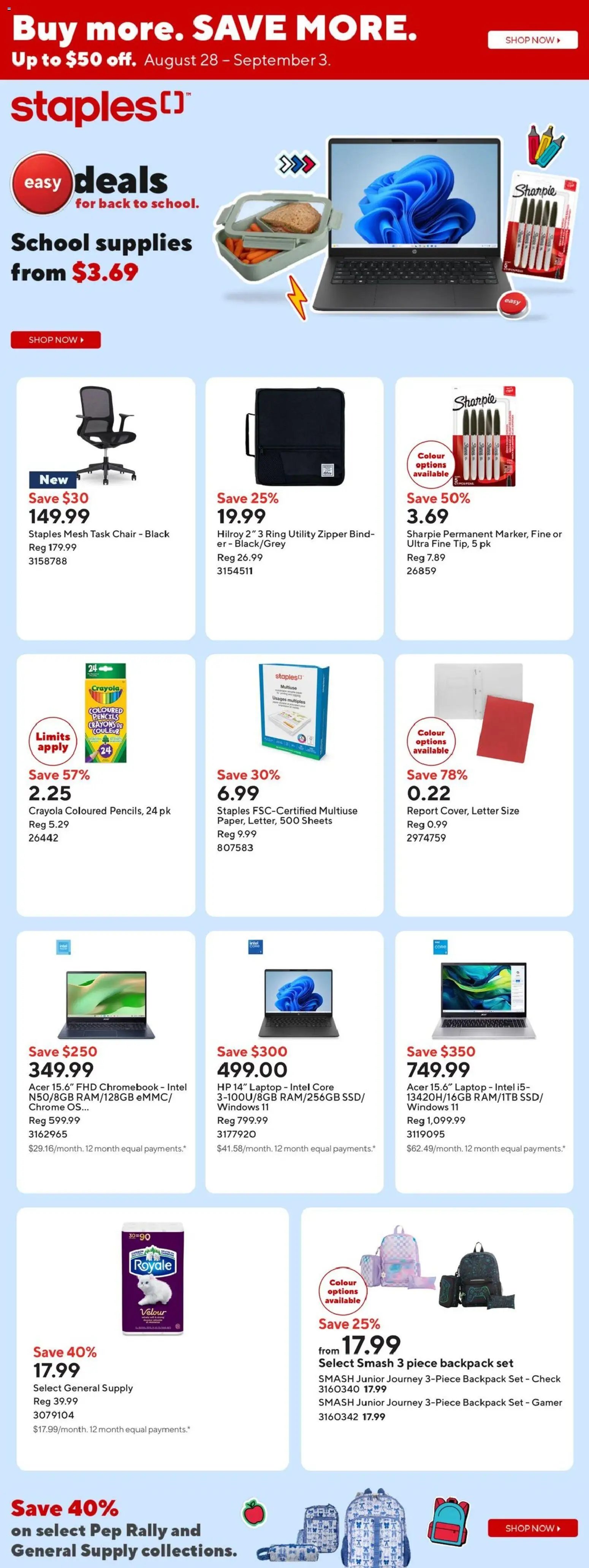 Staples weekly flyer / circulaire