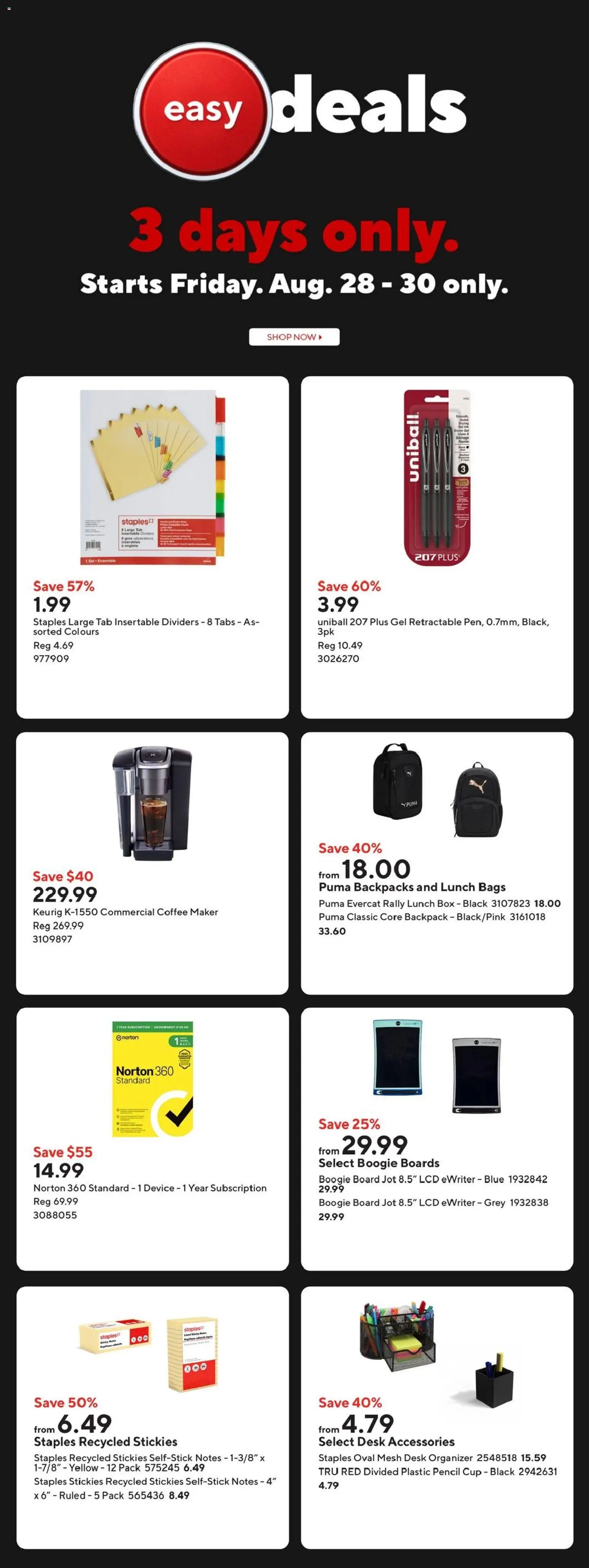 Staples weekly flyer / circulaire