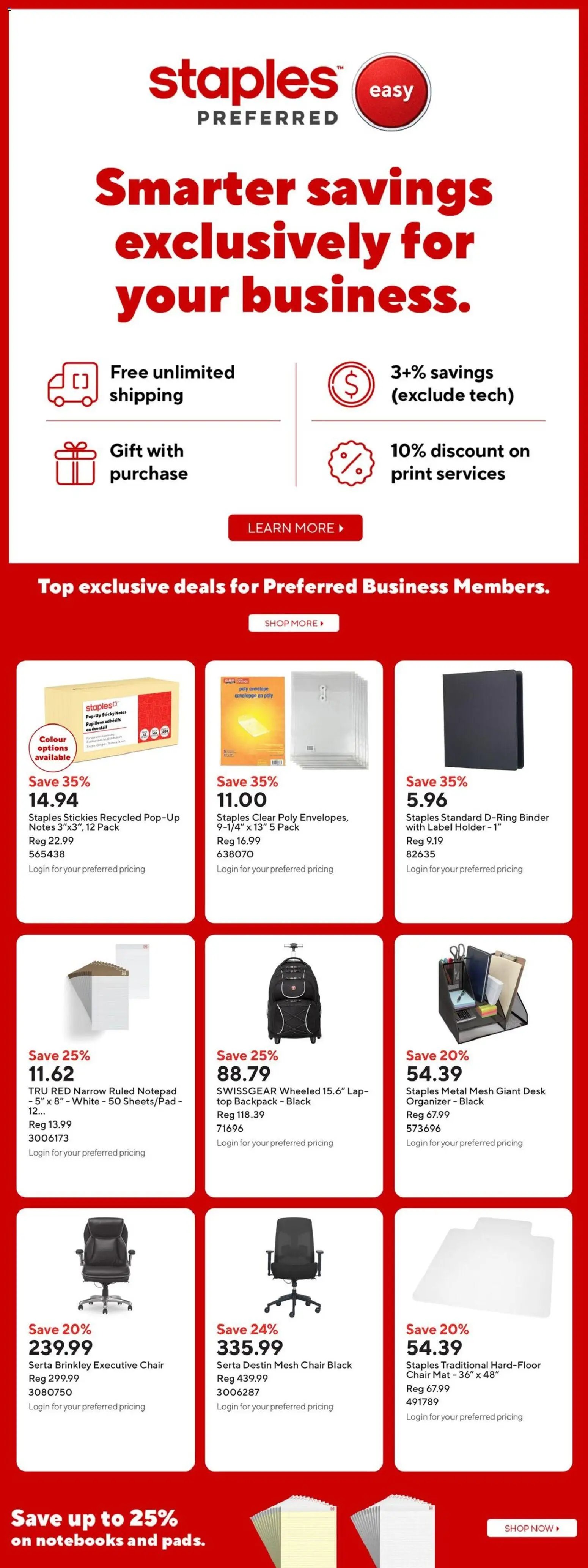 Staples weekly flyer / circulaire