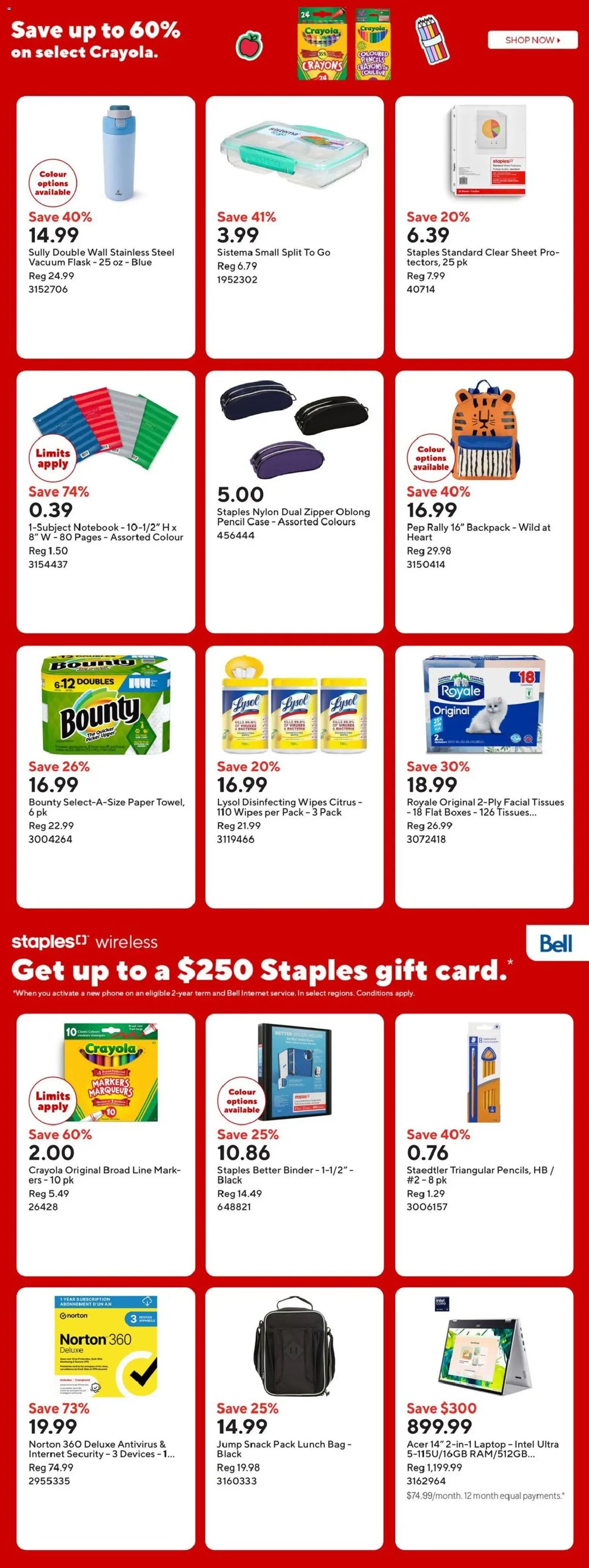 Staples weekly flyer / circulaire