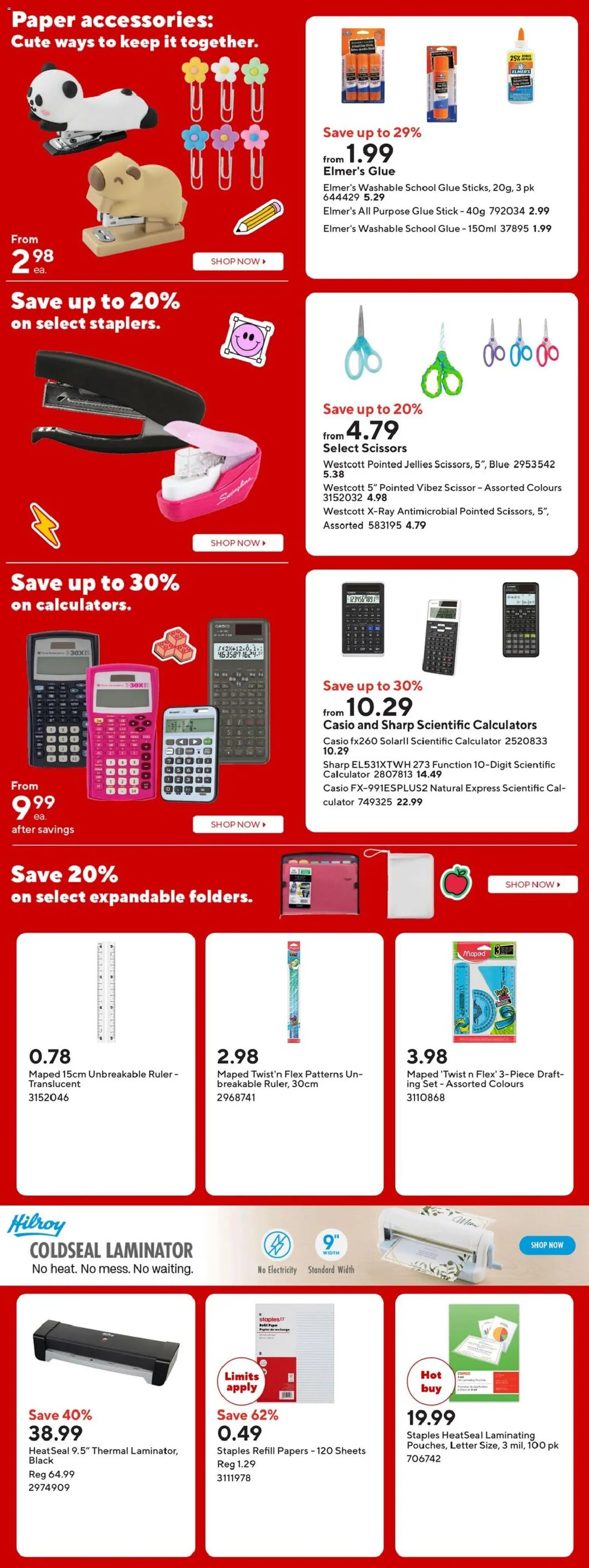 Staples weekly flyer / circulaire
