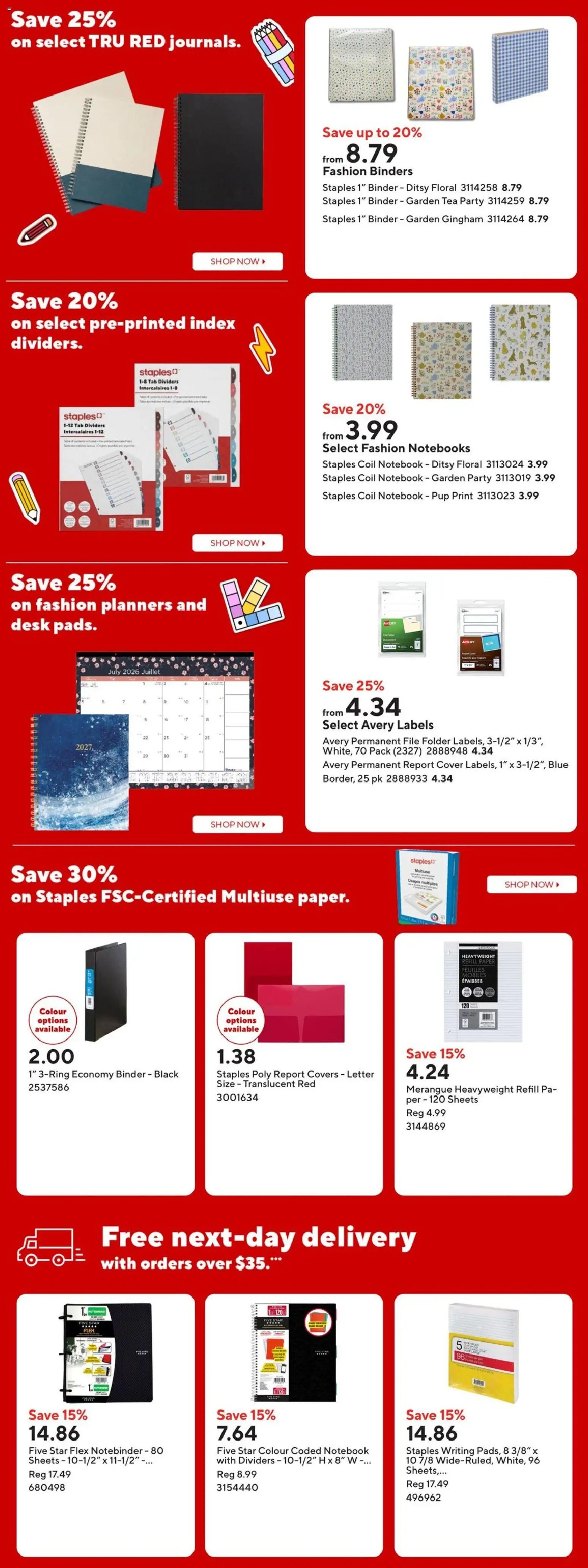 Staples weekly flyer / circulaire