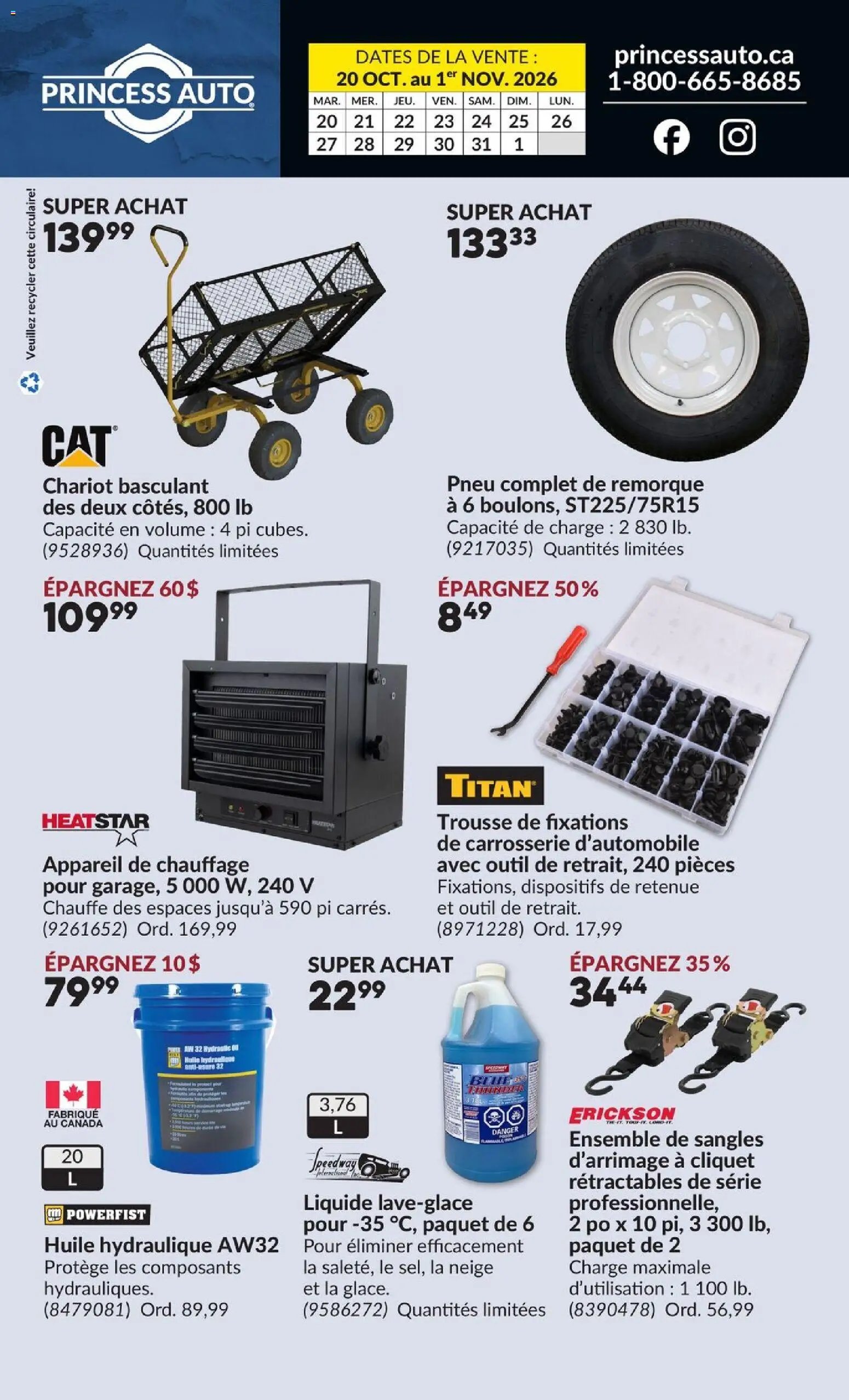 Princess Auto circulaire - 2 Semaines de Soldes !