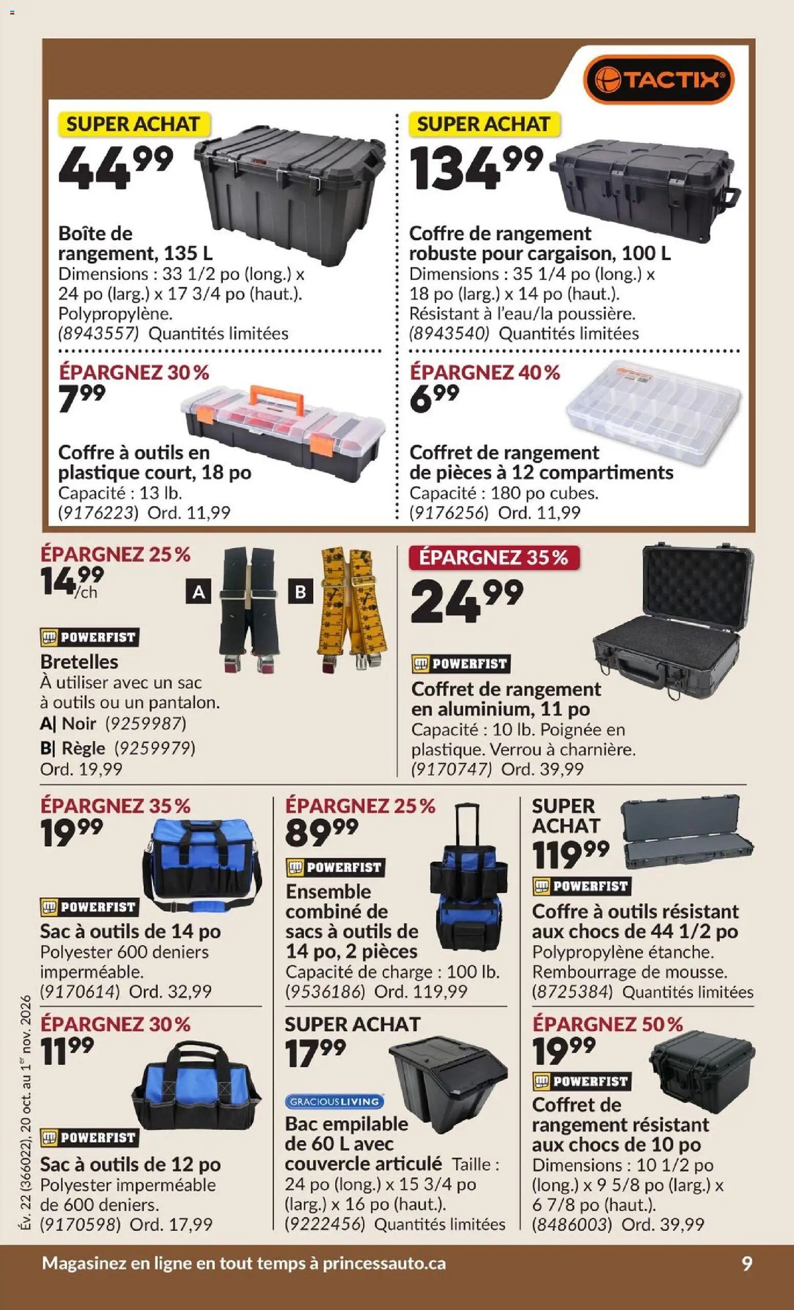 Princess Auto circulaire - 2 Semaines de Soldes !