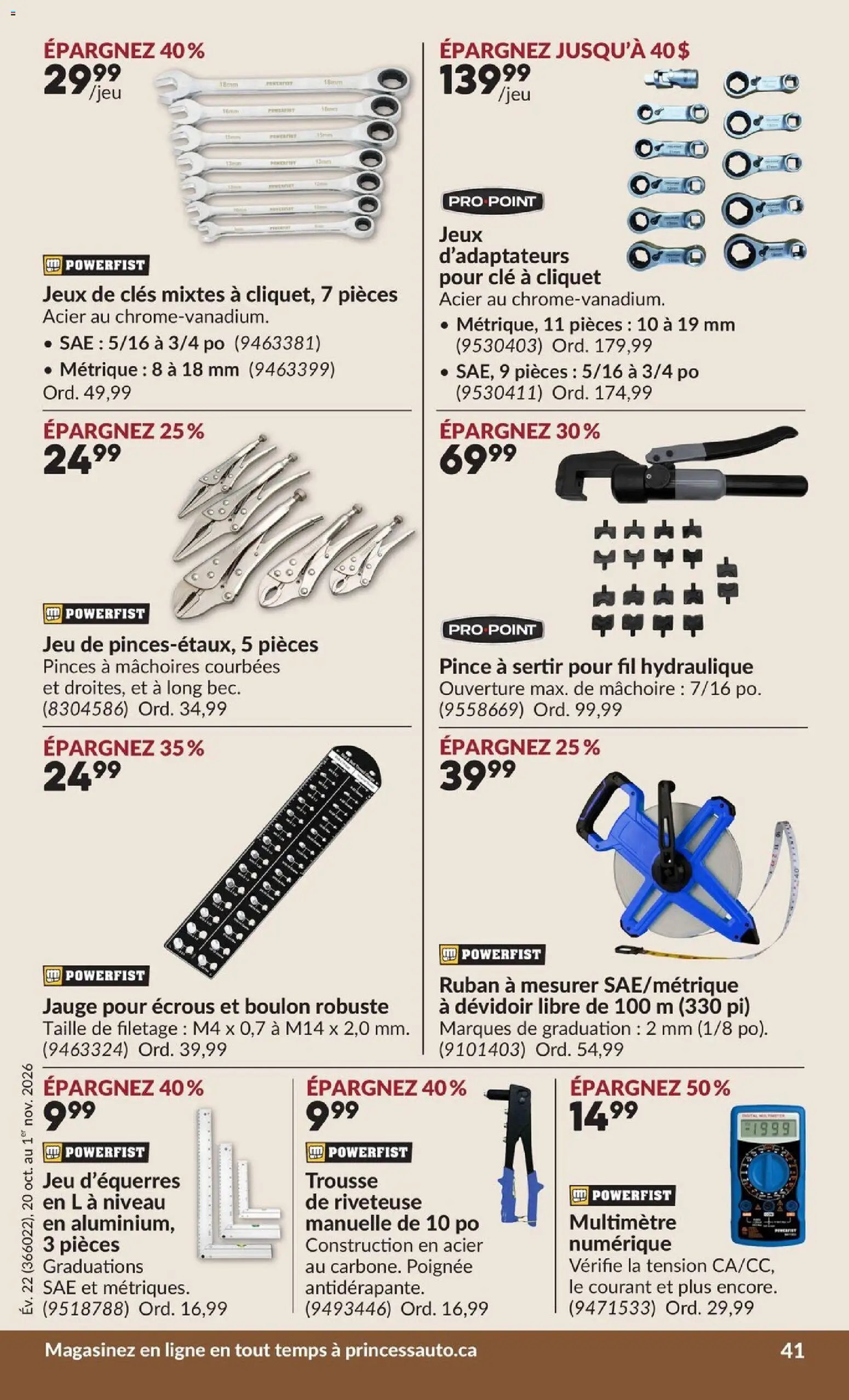 Princess Auto circulaire - 2 Semaines de Soldes !