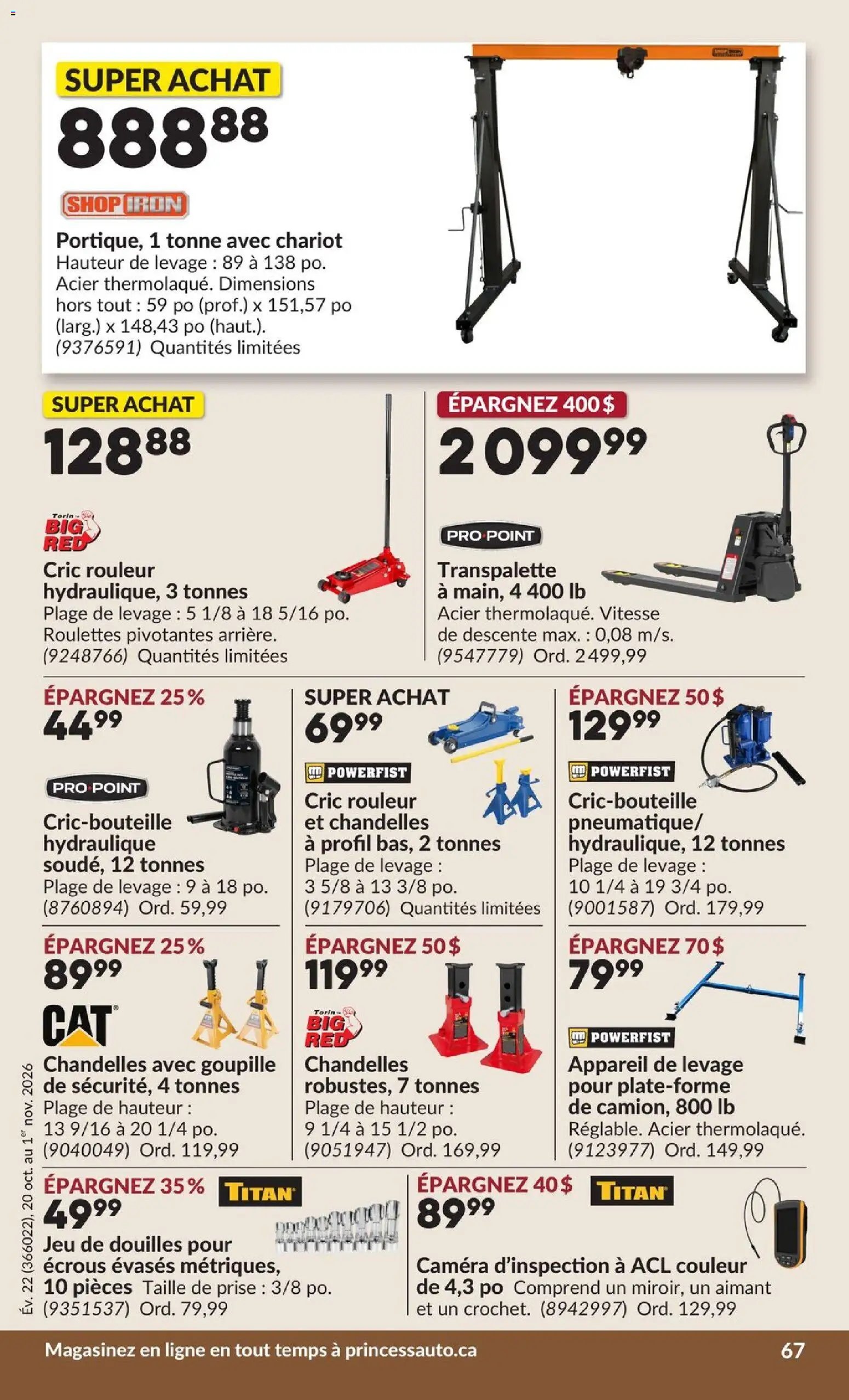 Princess Auto circulaire - 2 Semaines de Soldes !