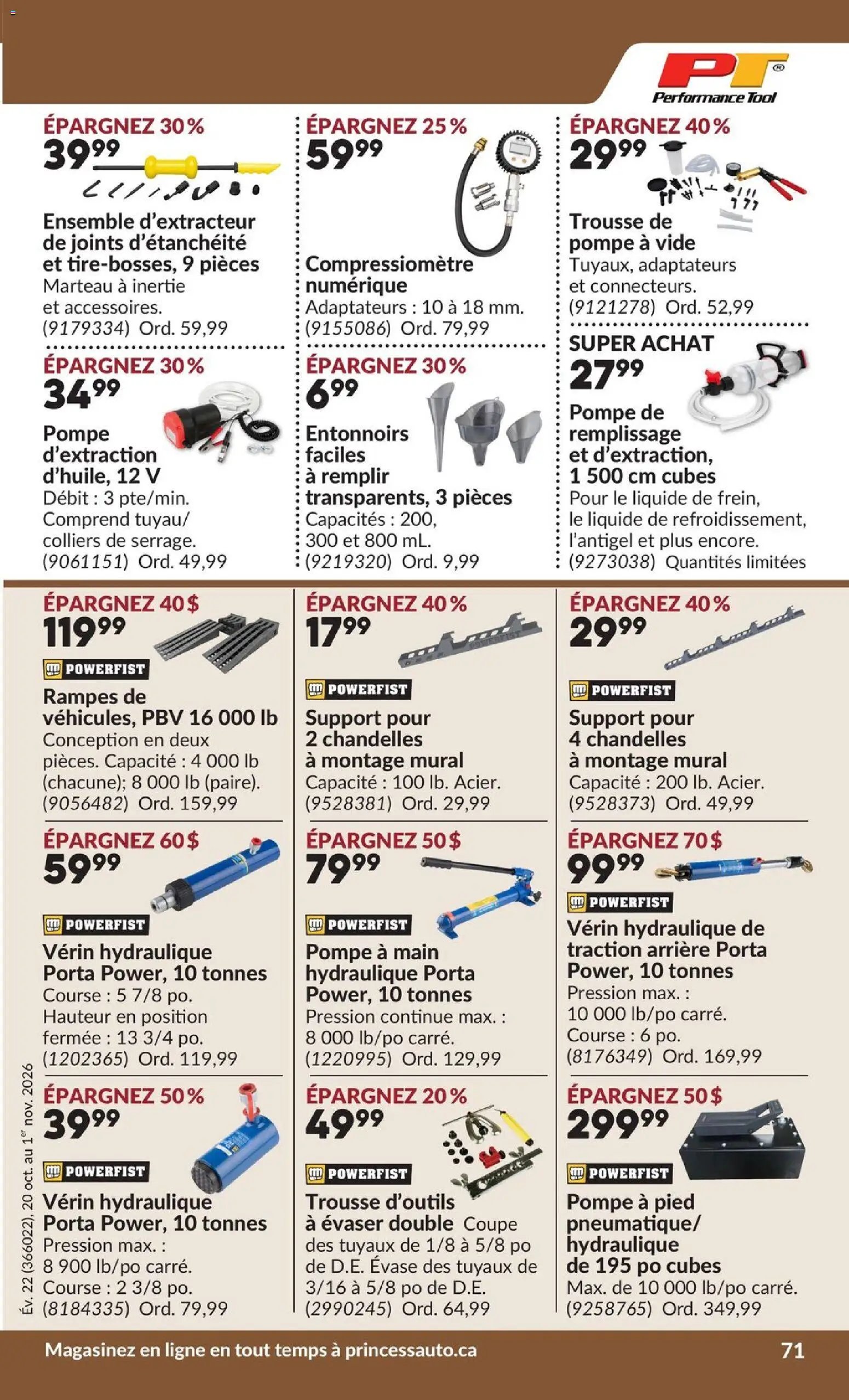 Princess Auto circulaire - 2 Semaines de Soldes !