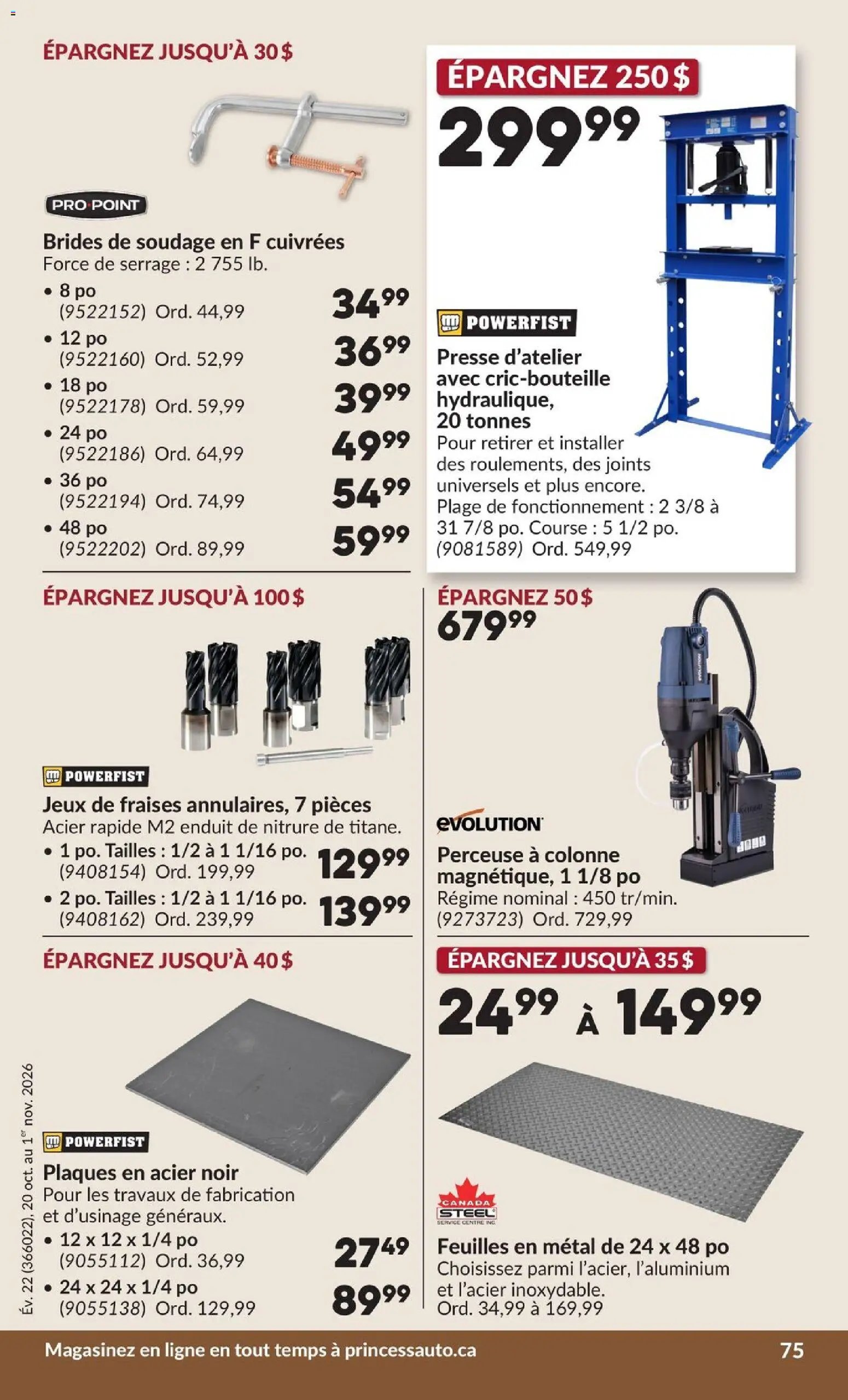 Princess Auto circulaire - 2 Semaines de Soldes !