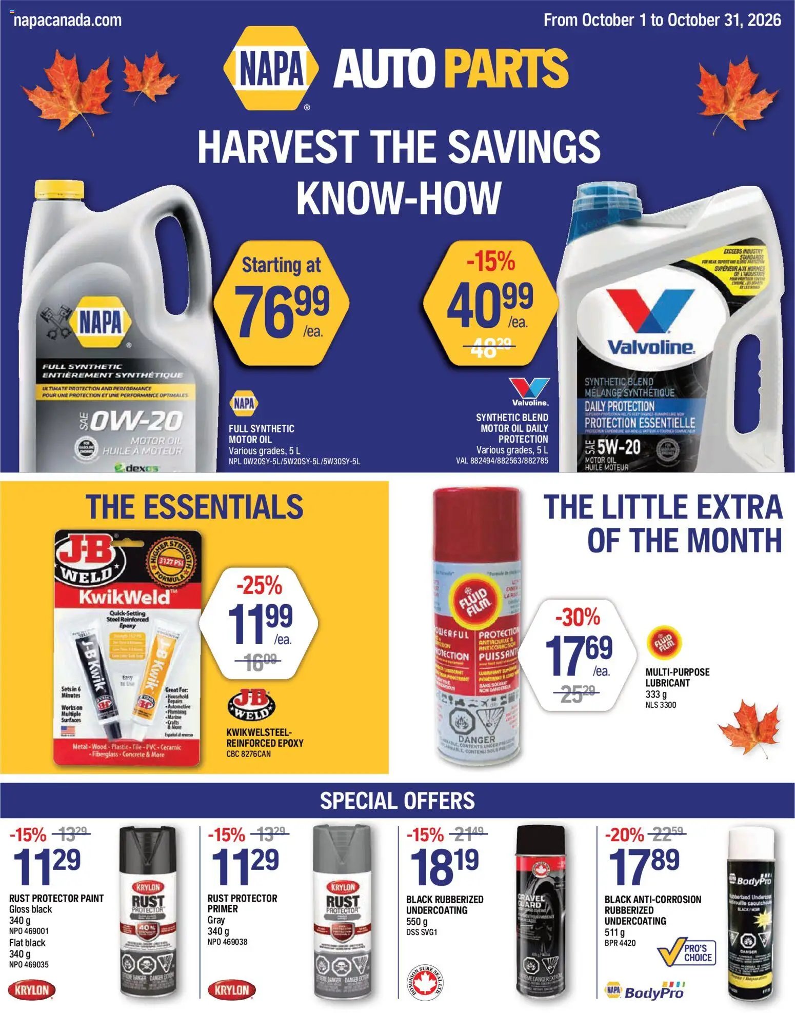 NAPA Auto Parts weekly flyer