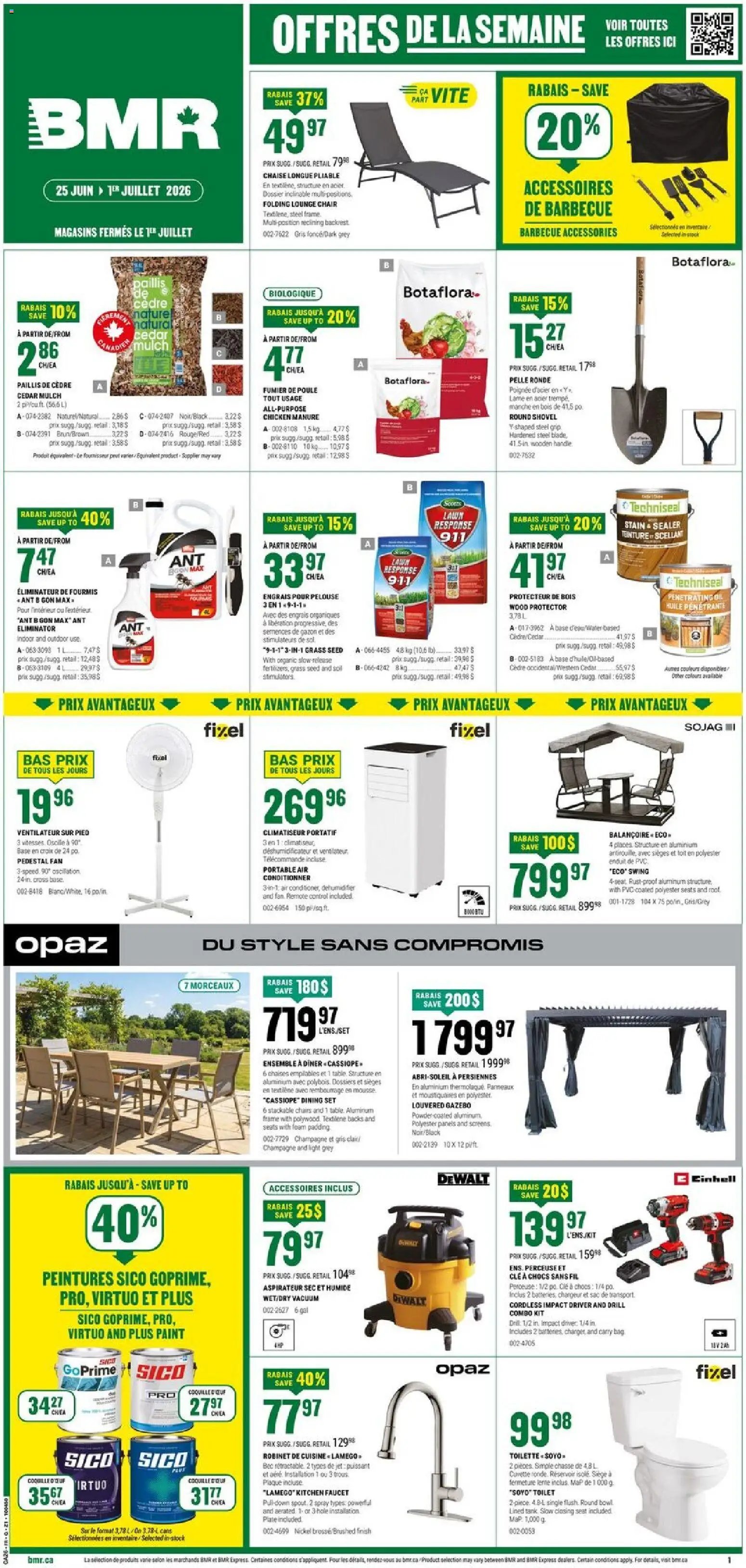 BMR weekly flyer / circulaire
