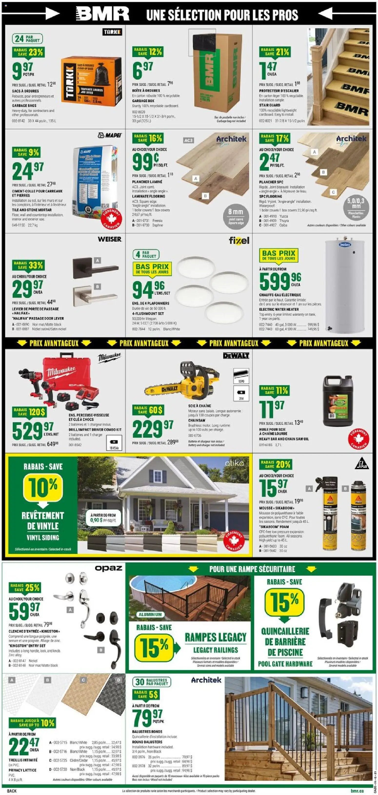 BMR weekly flyer / circulaire