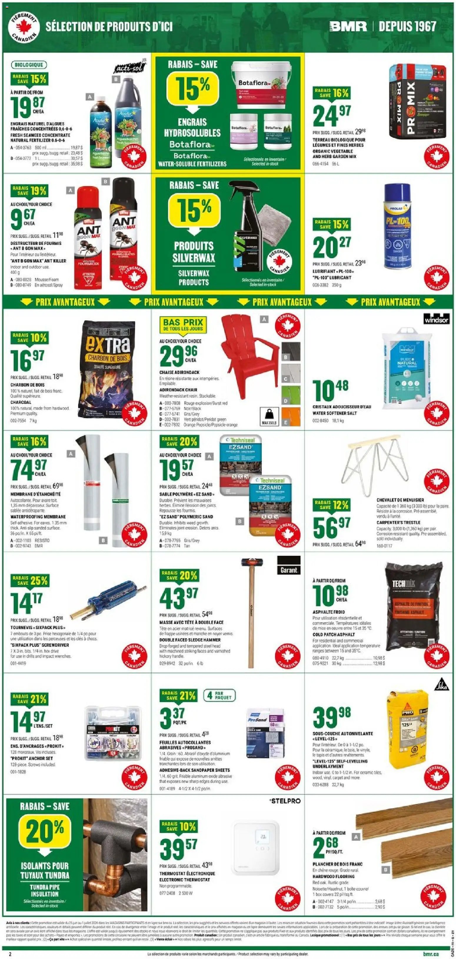 BMR weekly flyer / circulaire