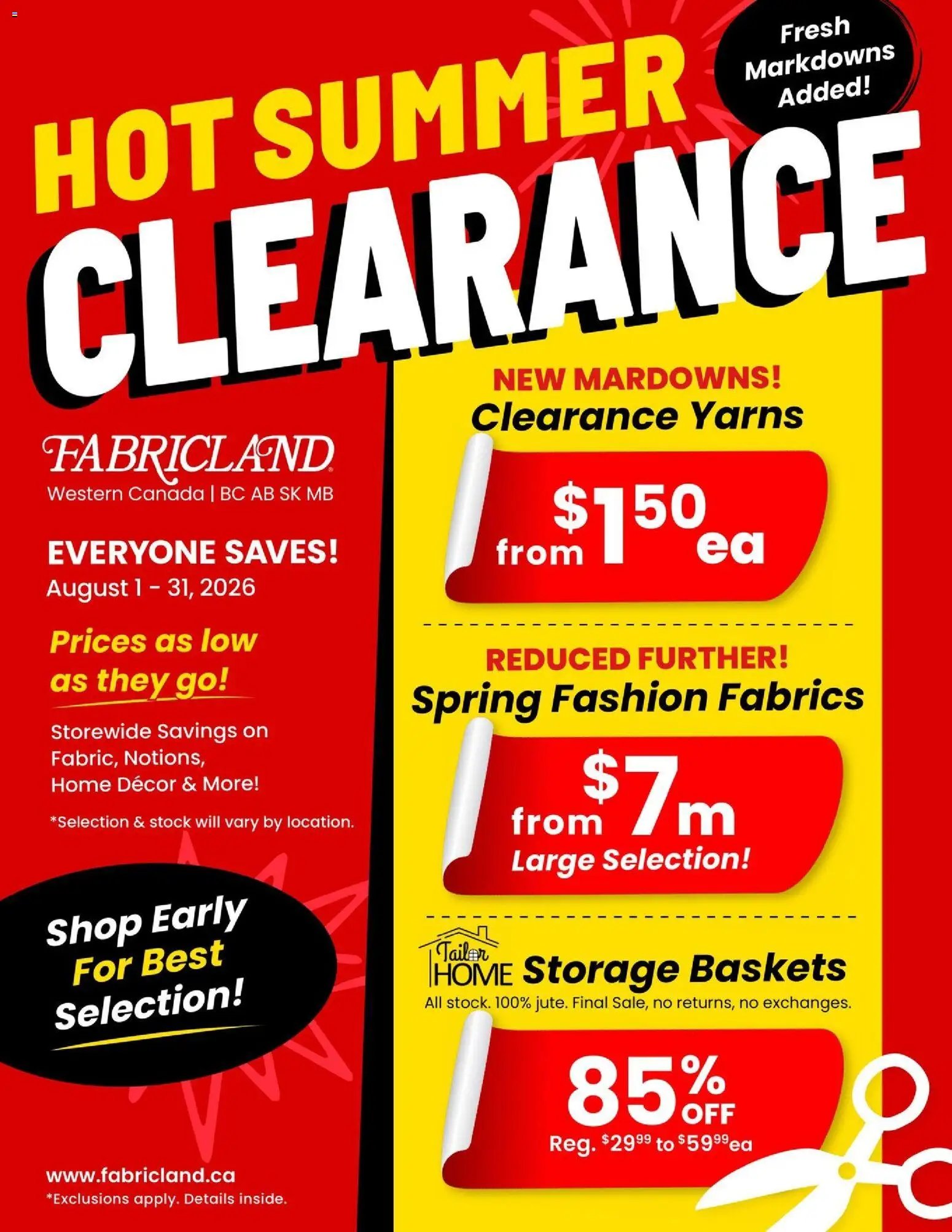 Weekly flyer - Hot Summer Clearance