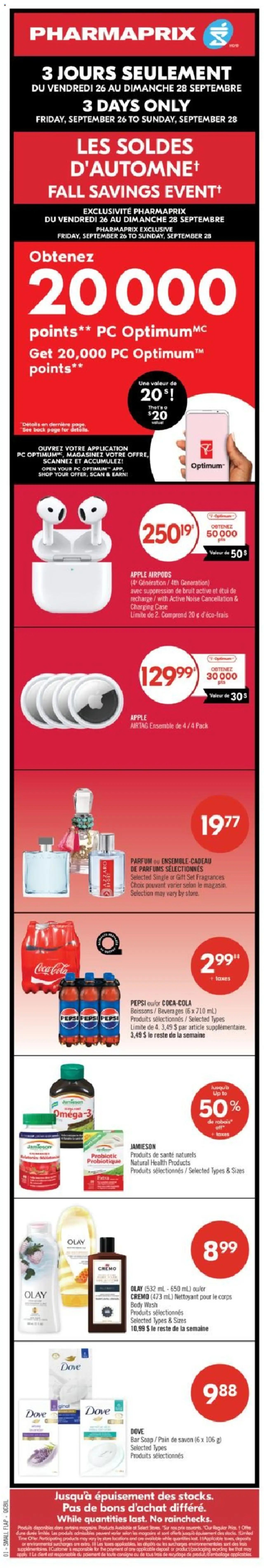 Pharmaprix flyer / circulaire (2025-09-26 - 2025-09-28) | 1