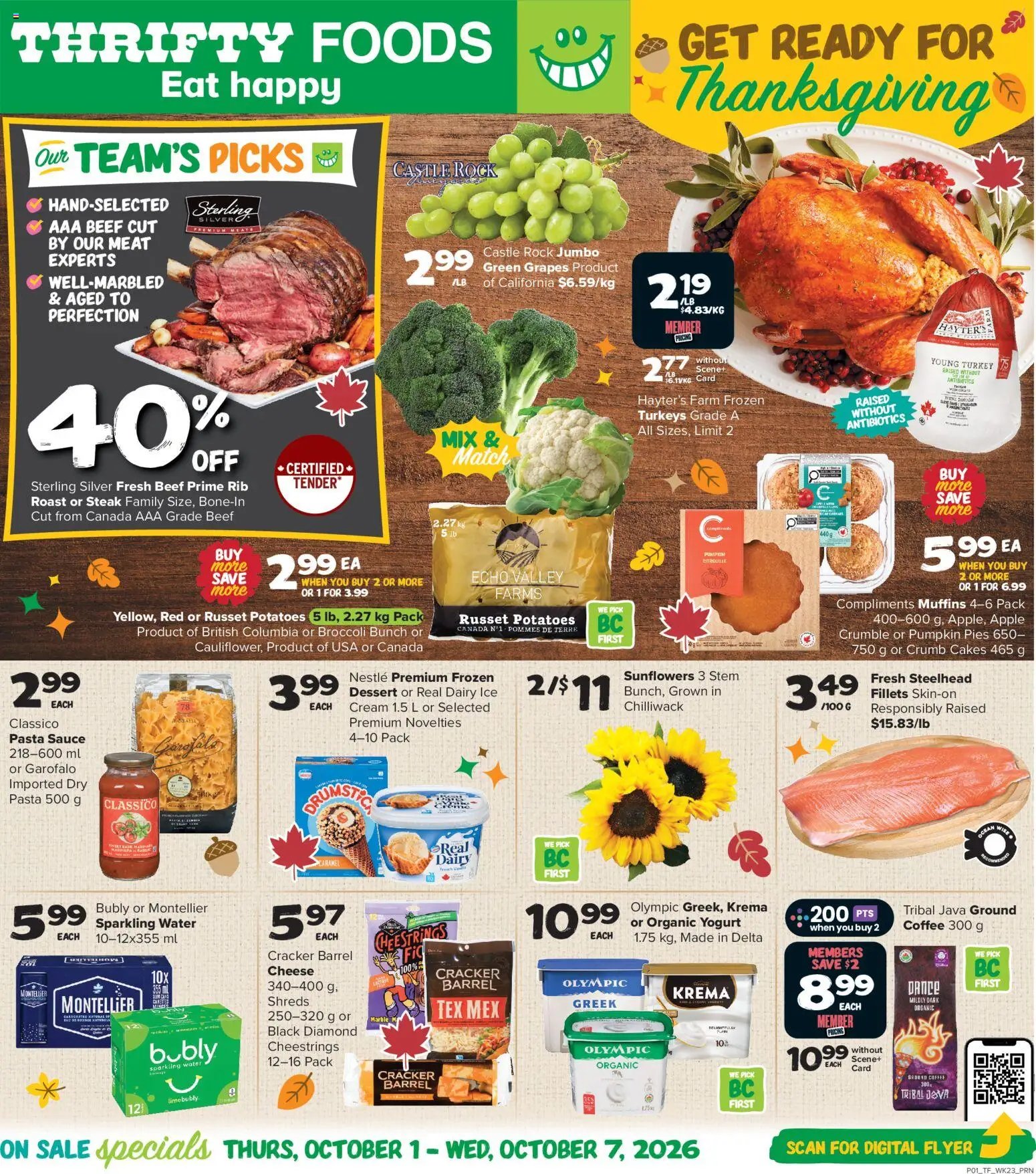 Thrifty Foods weekly flyer / circulaire