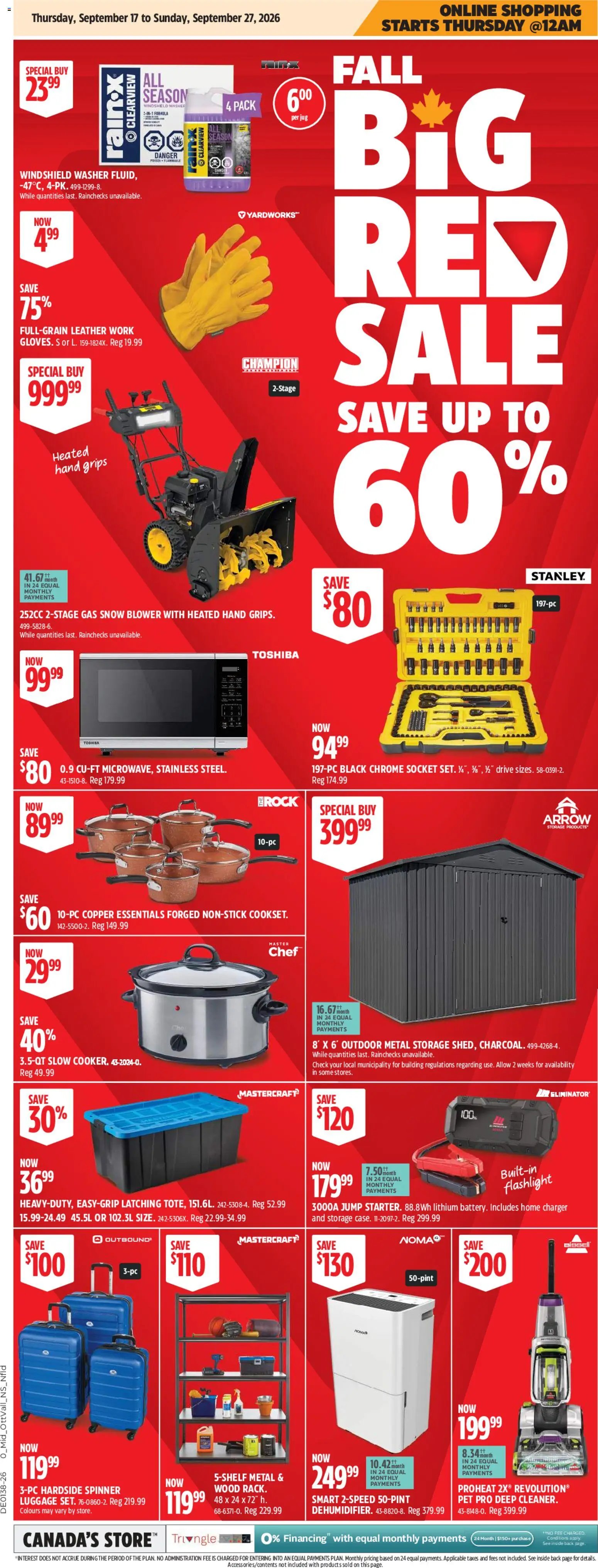 Canadian Tire flyer - Fall Big Red