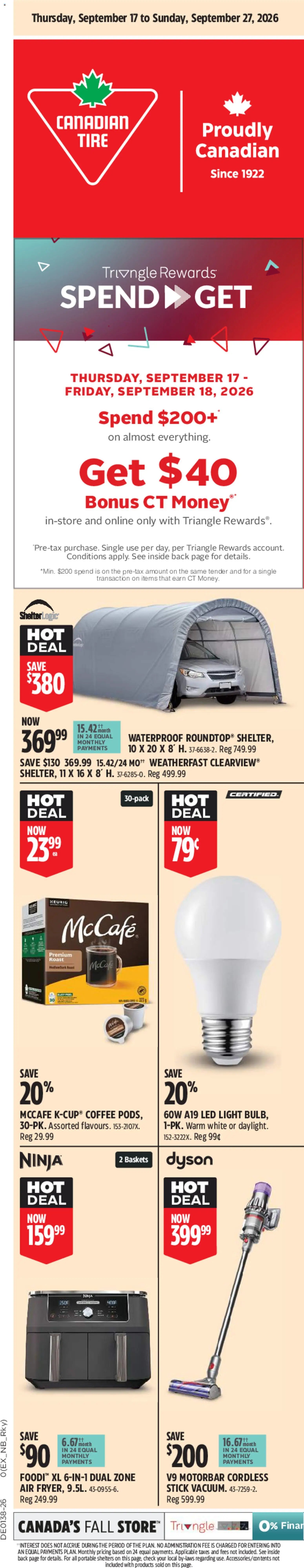 Canadian Tire flyer - Fall Big Red
