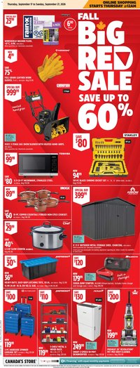Canadian Tire flyer - Fall Big Red