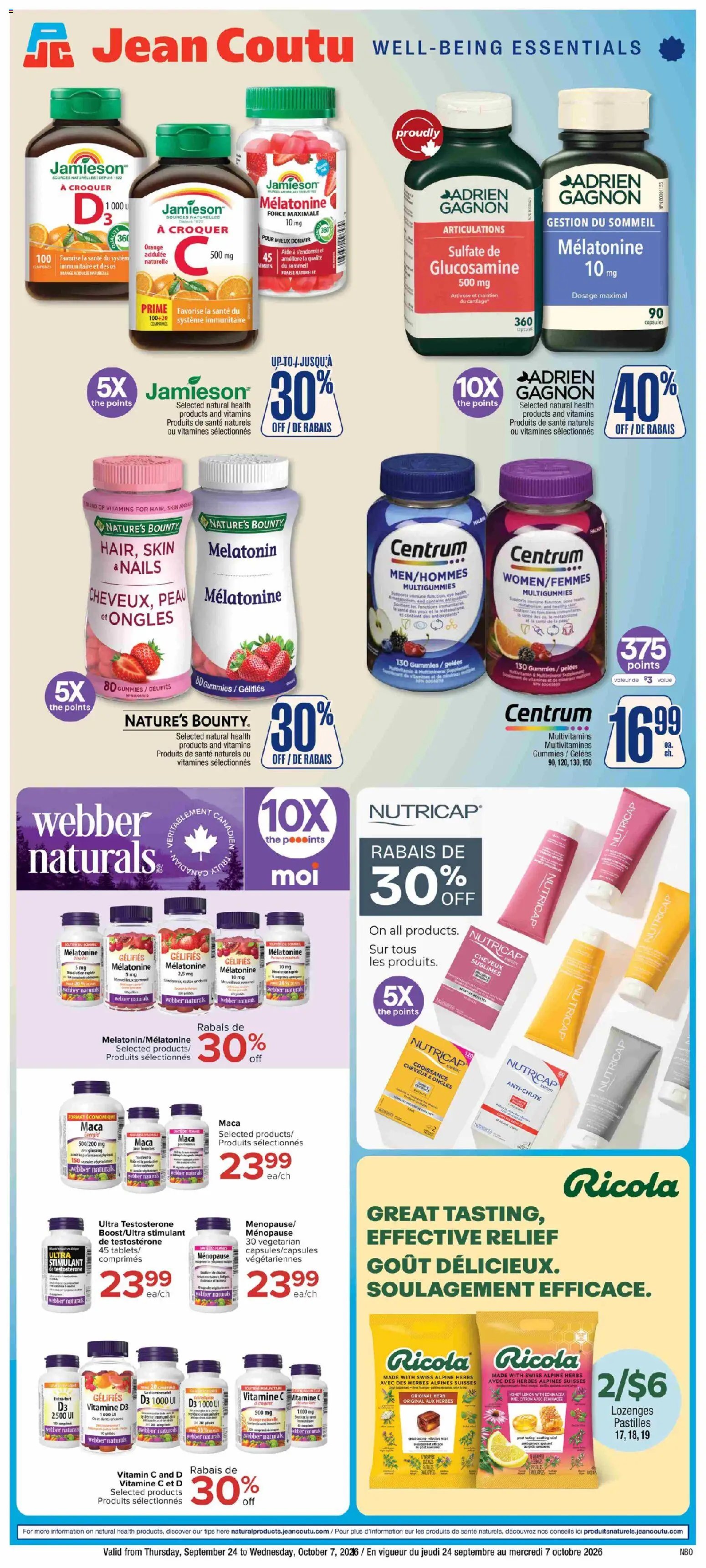 Jean Coutu - Natural products booklet