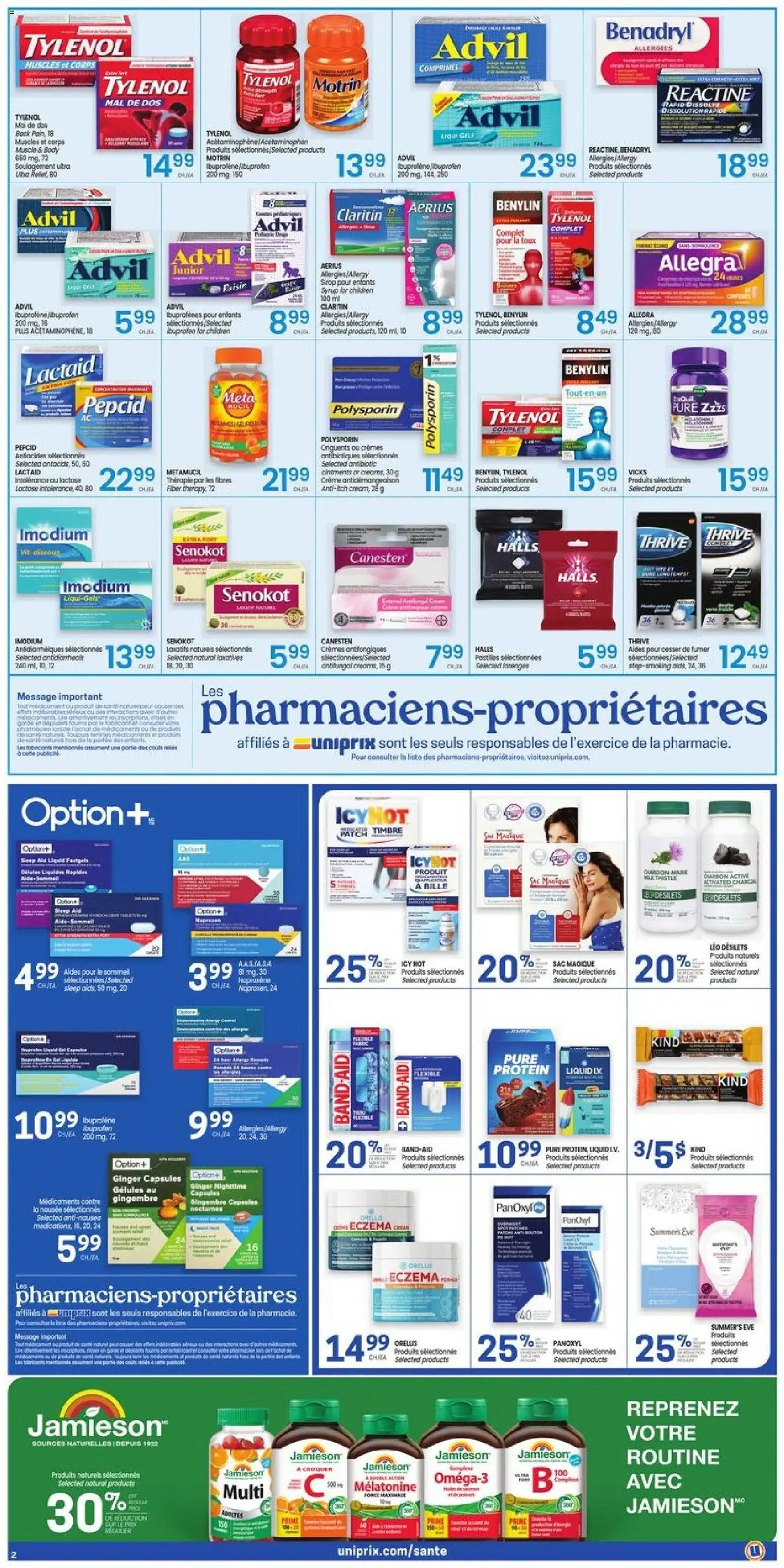 Uniprix weekly flyer / circulaire