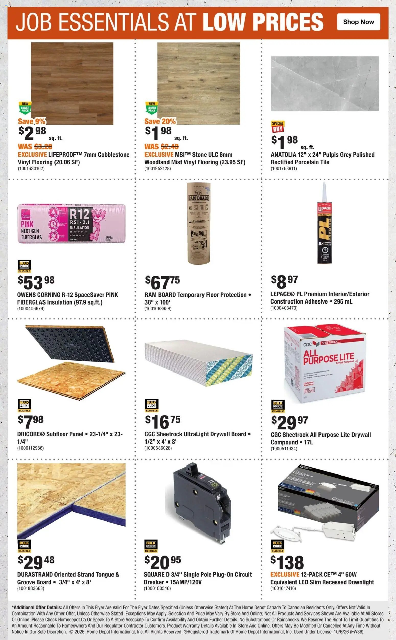 Home Depot weekly flyer / circulaire
