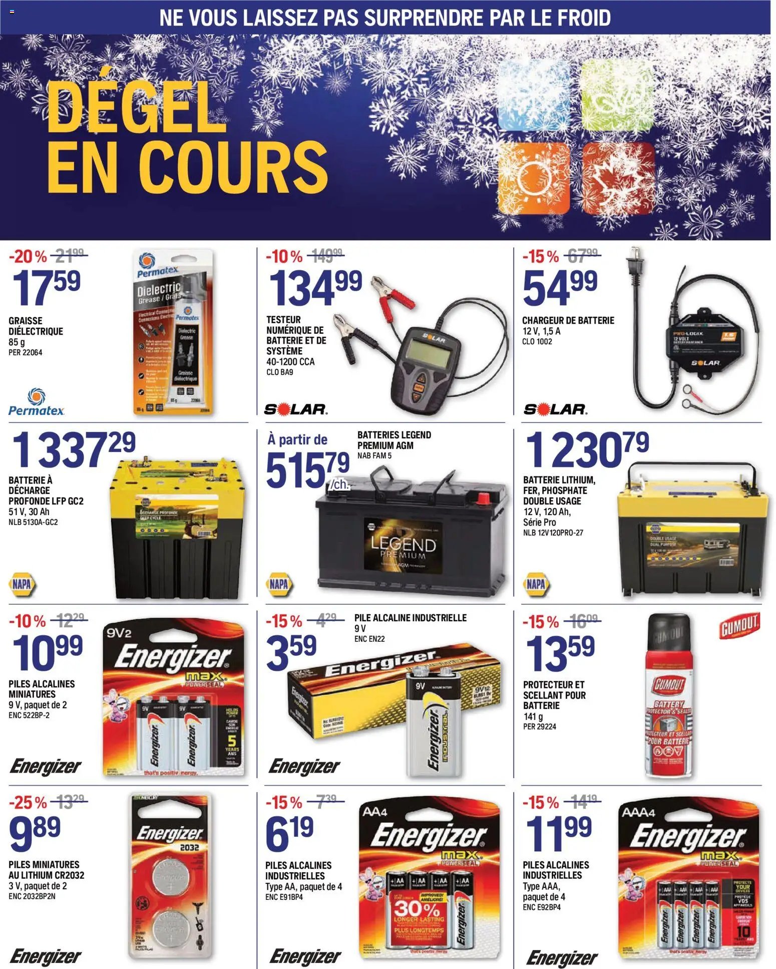 NAPA Auto Parts circulaire
