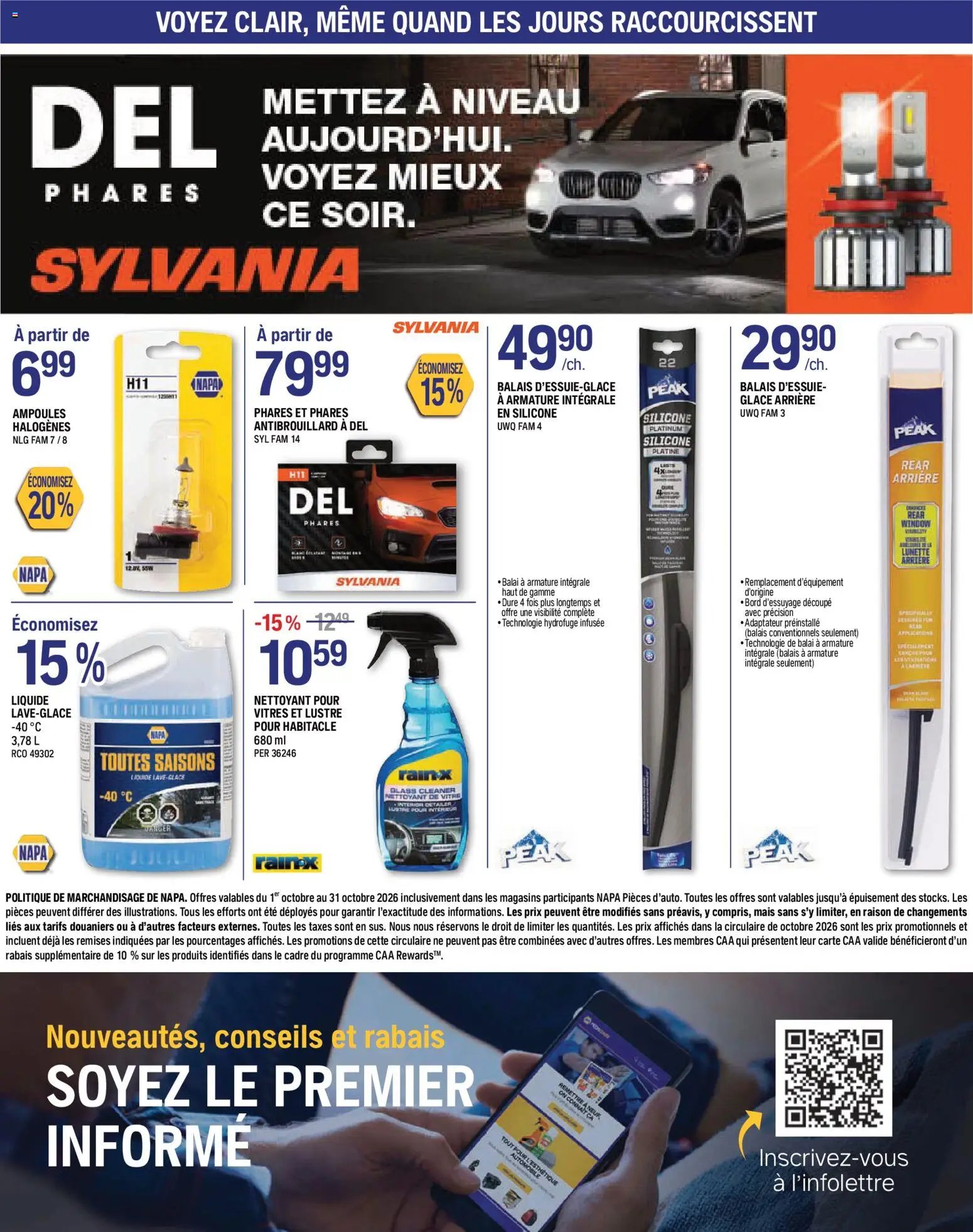 NAPA Auto Parts circulaire