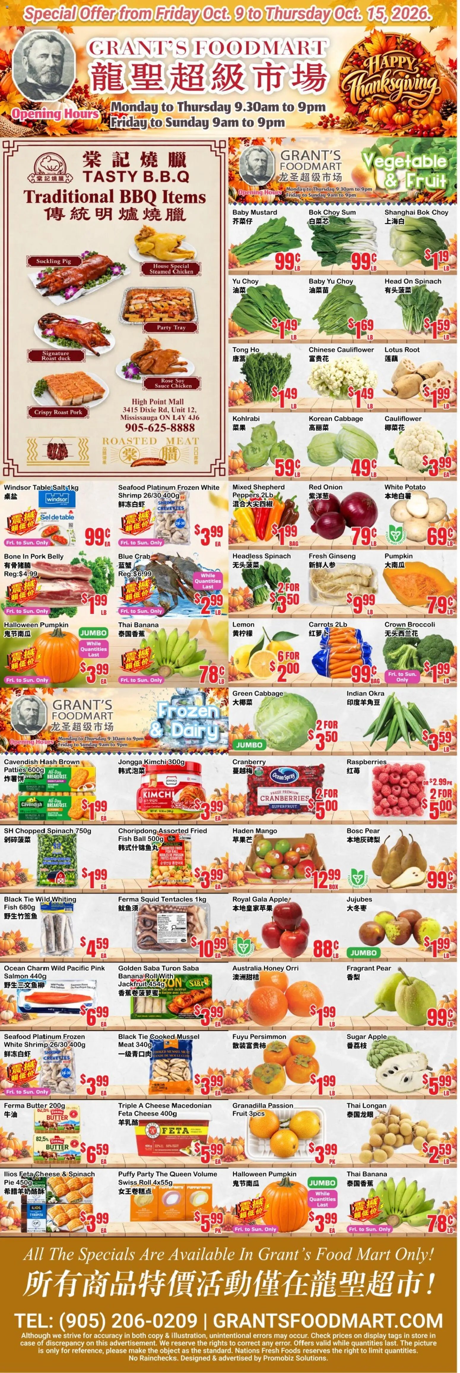 Oceans weekly flyer - Grant’s Foodmart