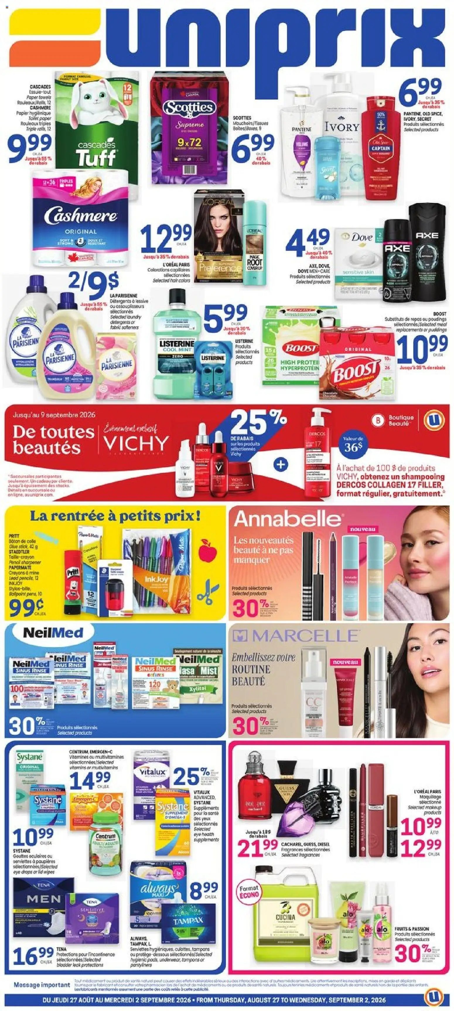 Uniprix weekly flyer / circulaire
