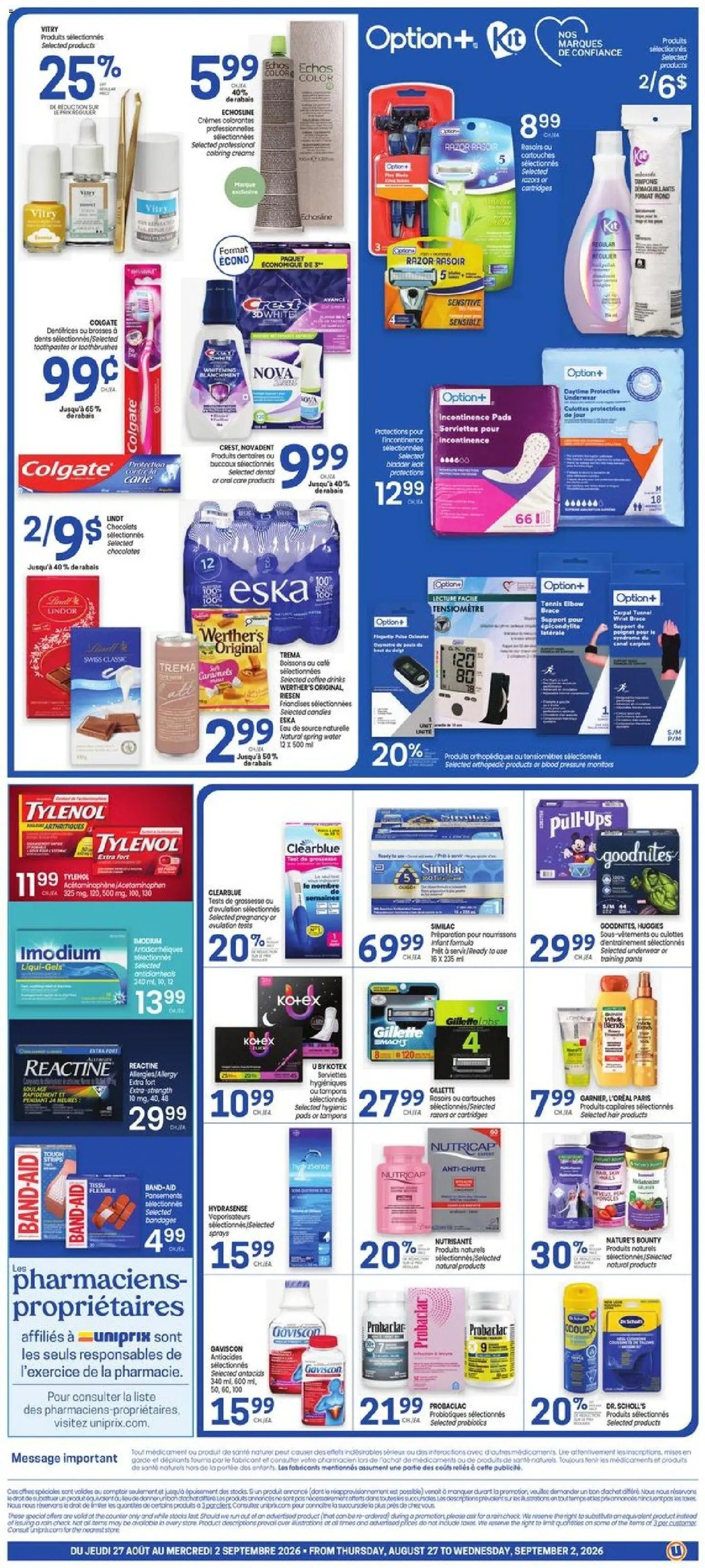 Uniprix weekly flyer / circulaire