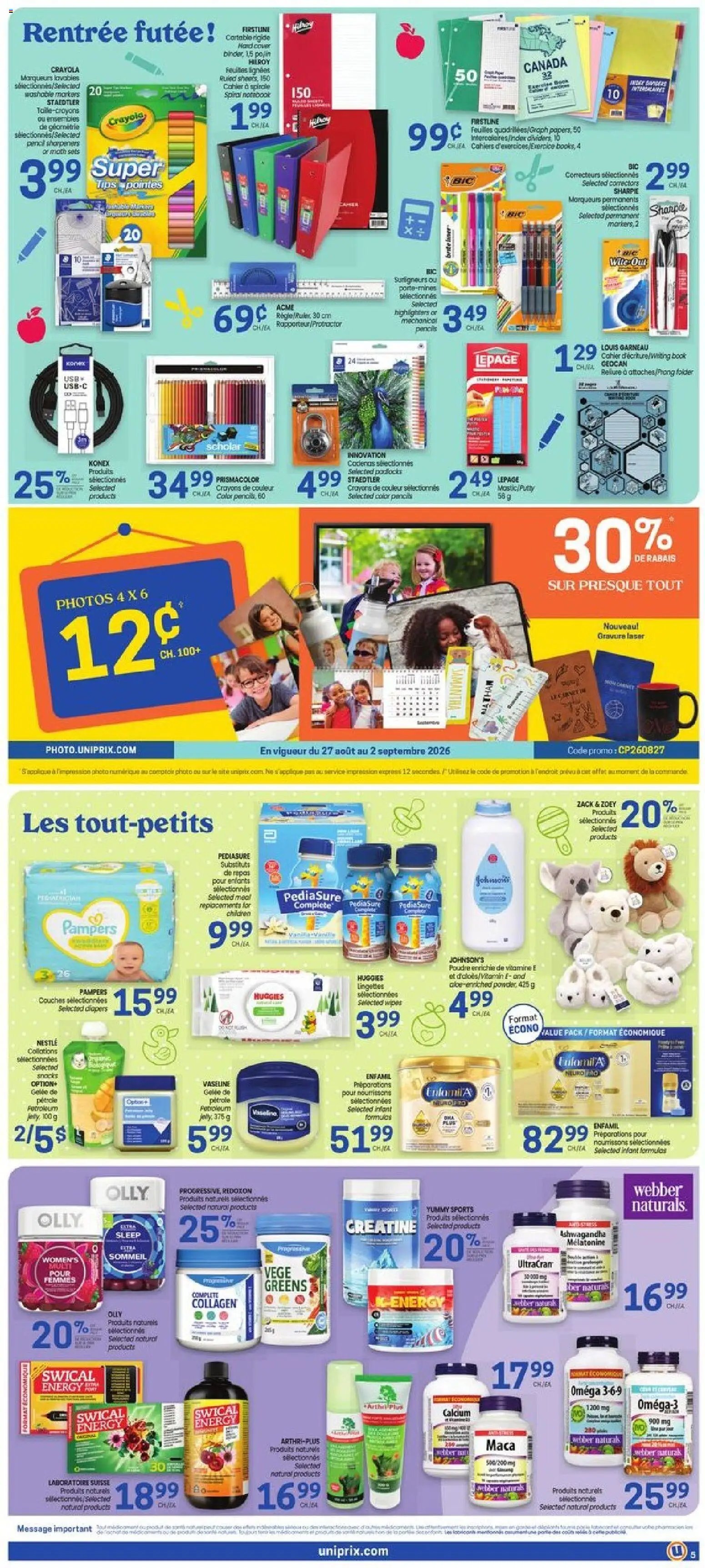 Uniprix weekly flyer / circulaire