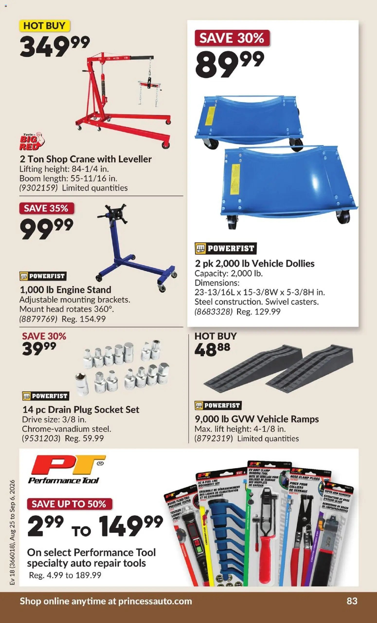 Princess Auto flyer - 2 Week Sale!