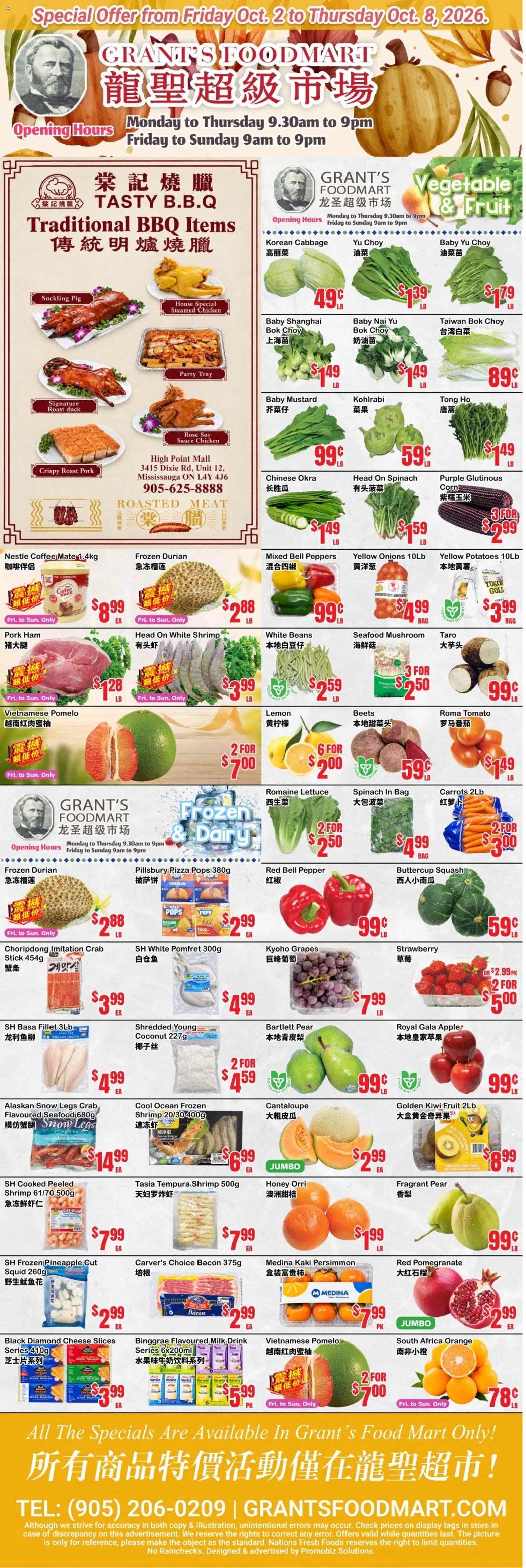 Oceans weekly flyer - Grant’s Foodmart