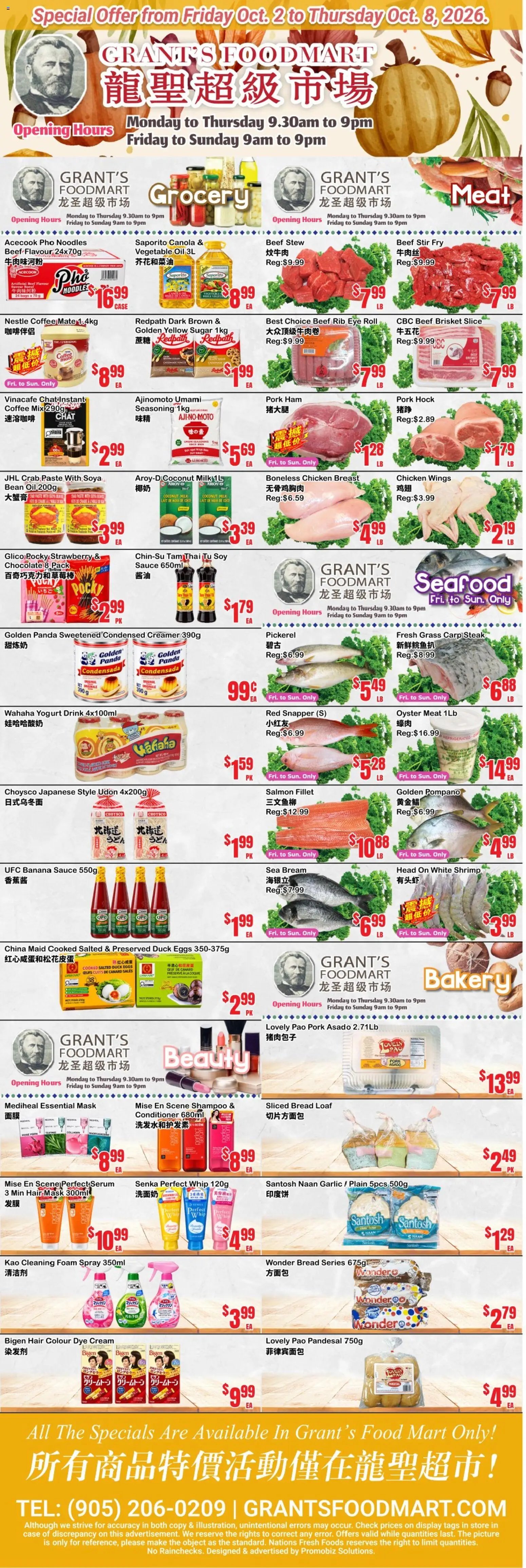 Oceans weekly flyer - Grant’s Foodmart