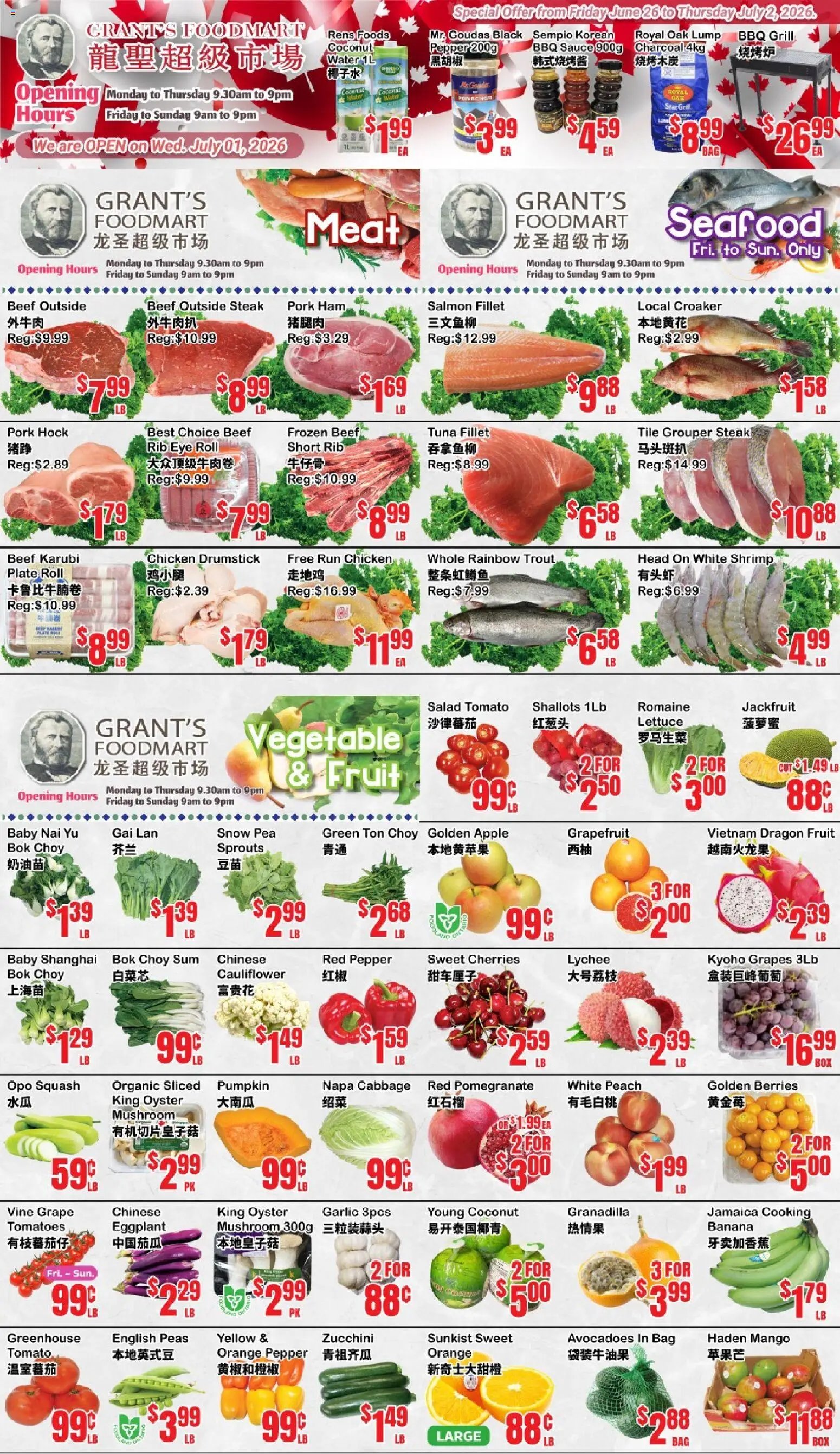 Oceans weekly flyer - Grant’s Foodmart