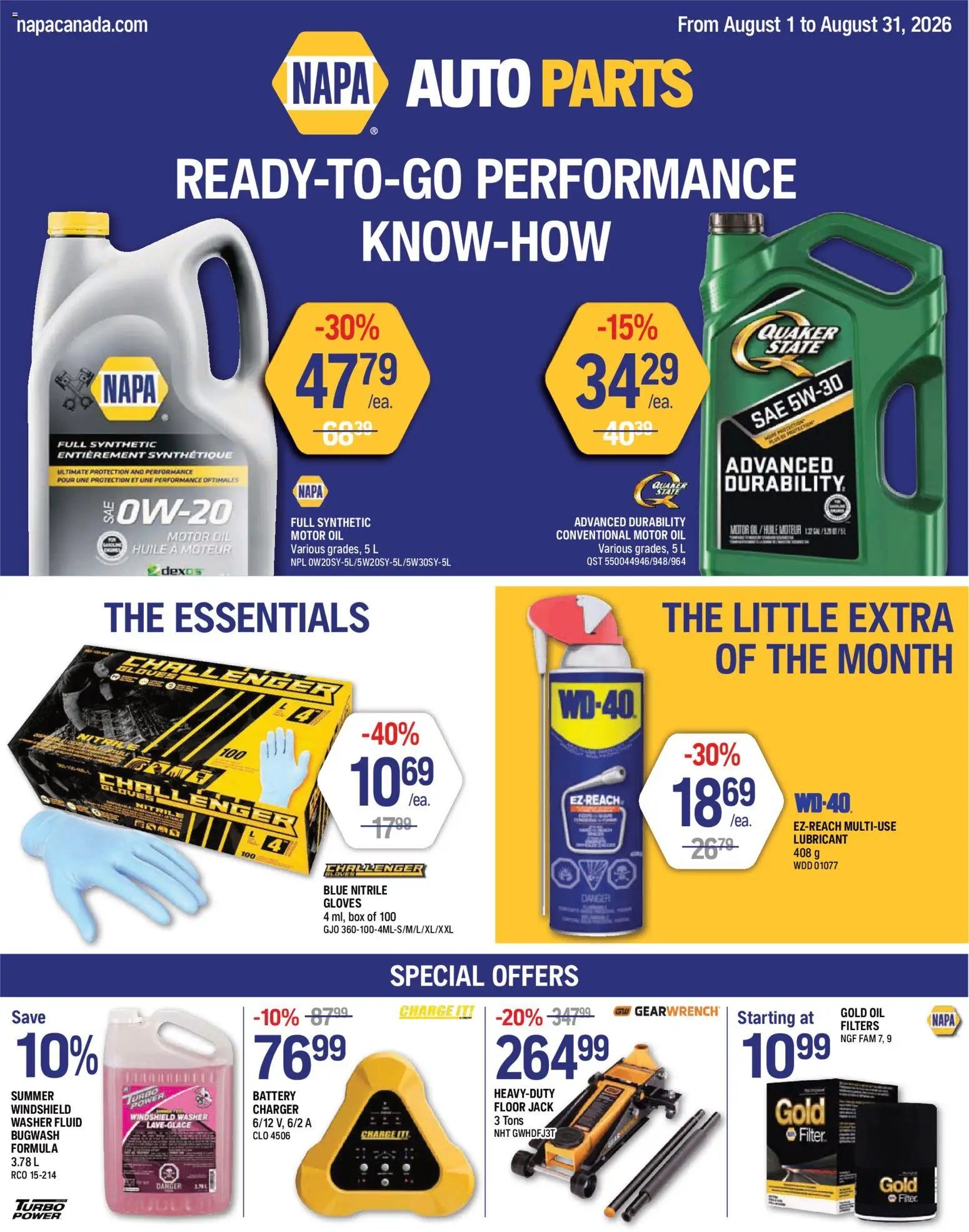 NAPA Auto Parts weekly flyer