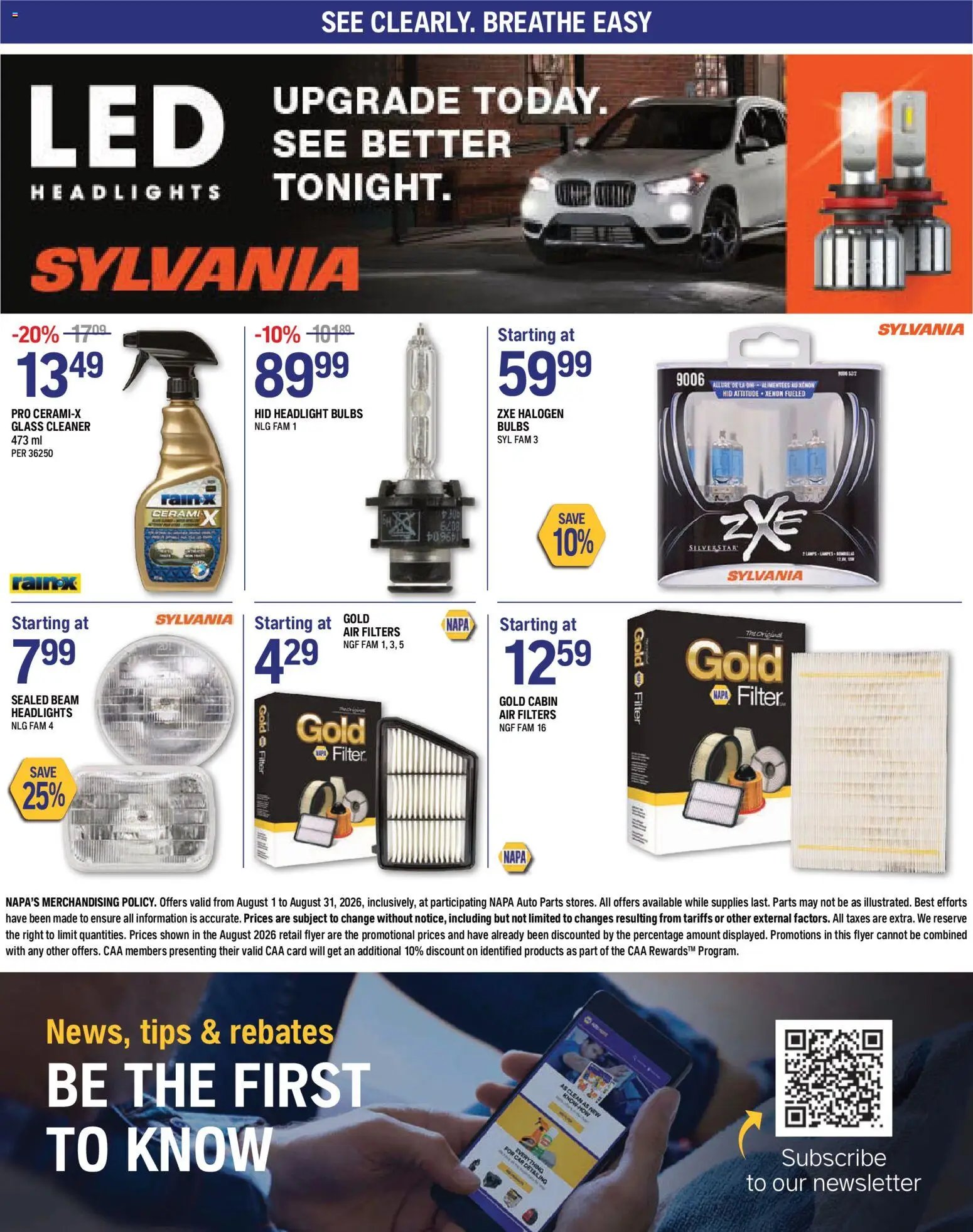 NAPA Auto Parts weekly flyer