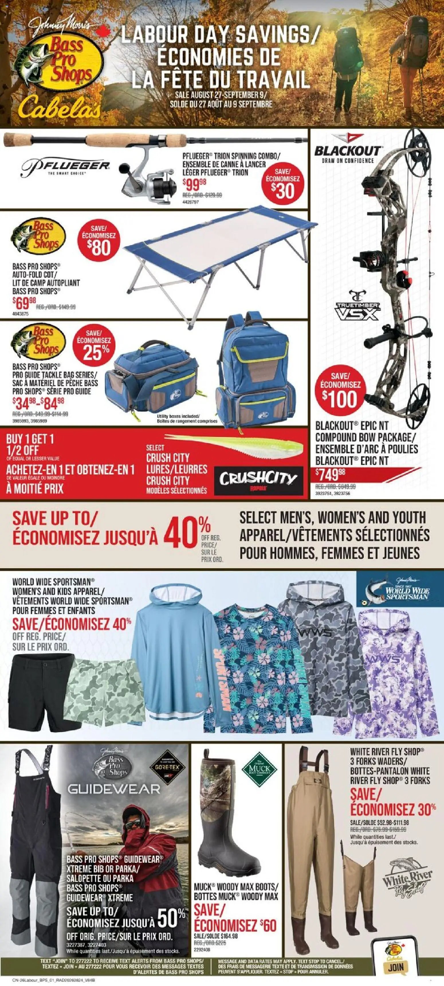 Cabelas weekly flyer / circulaire