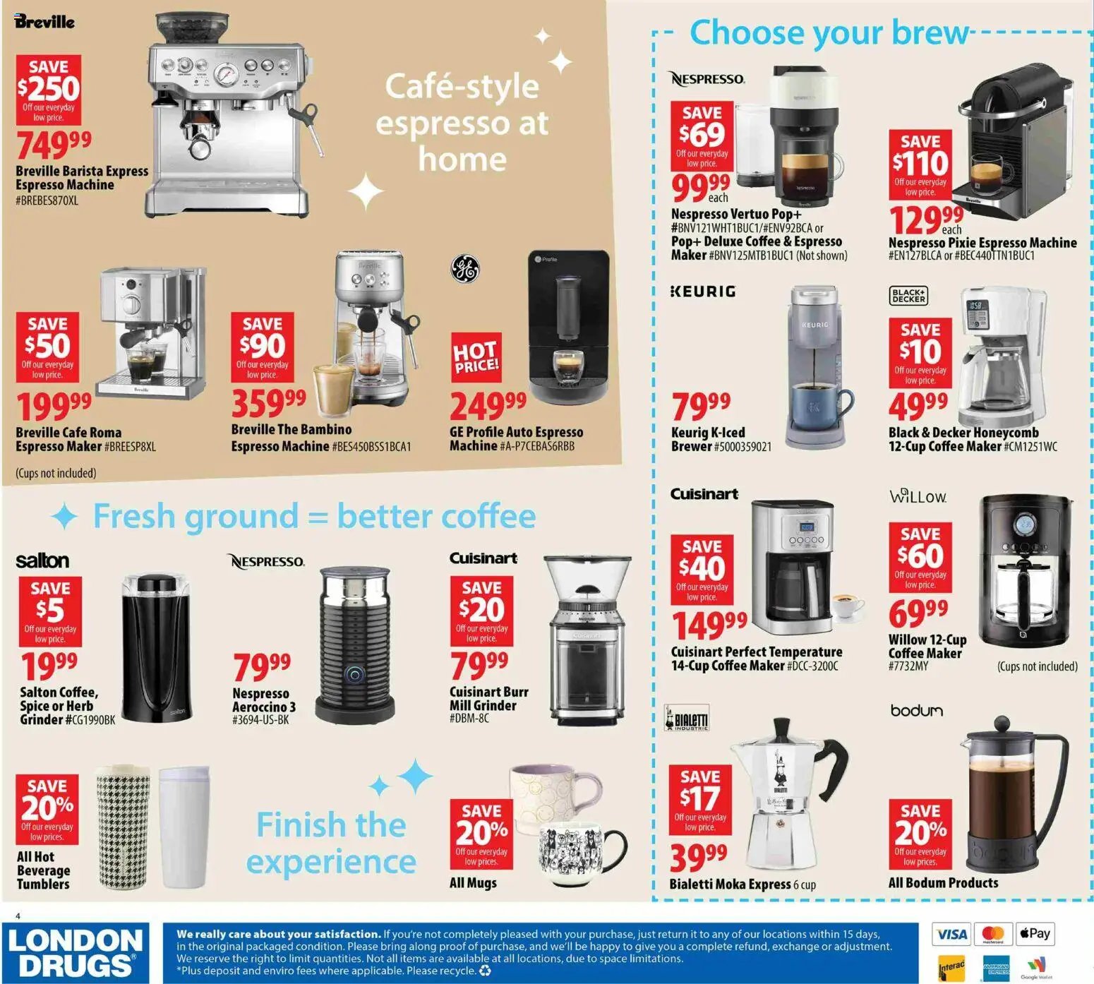 London Drugs flyer - Coffee & Tea