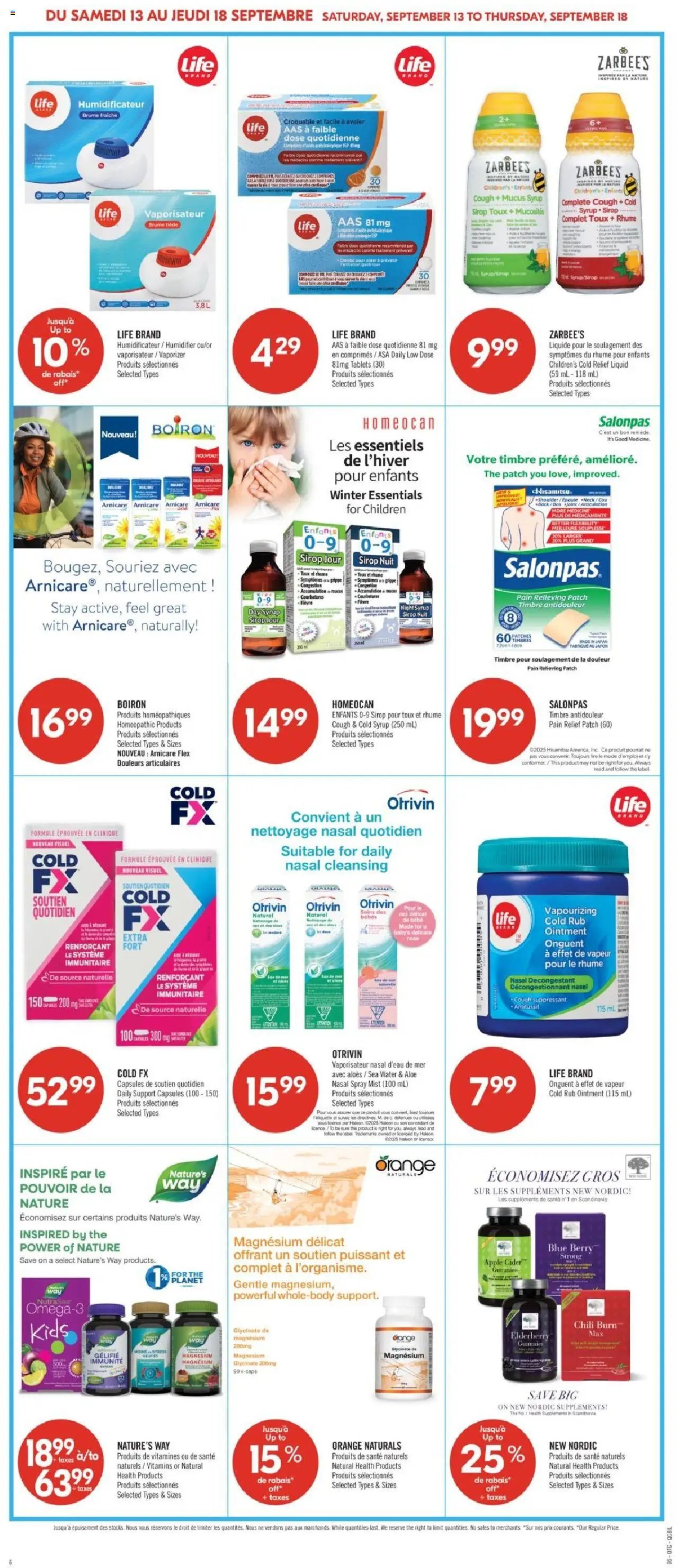 Pharmaprix weekly flyer / circulaire